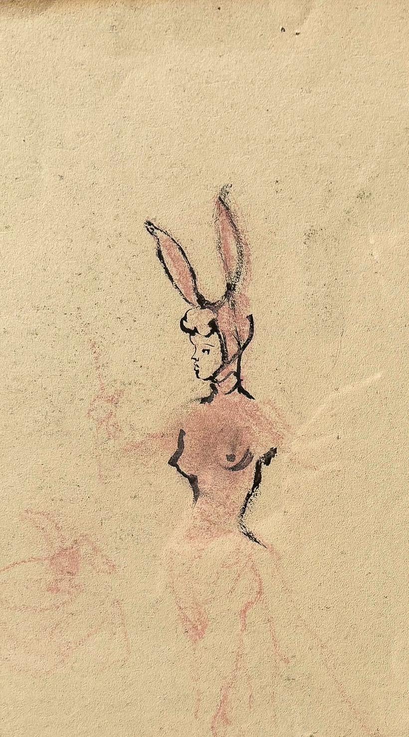 Milieu du XXe siècle Christian Bérard Dessin à l'encre pour un cabaret en vente