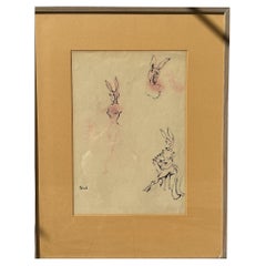 Christian Bérard Ink Drawing for a Cabaret