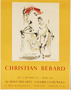Vintage 1965 After Christian Berard 'Galerie Lucie Weill' 