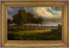 Christian Berthelsen, Coastal Landscape With Cattle, Oil Painting