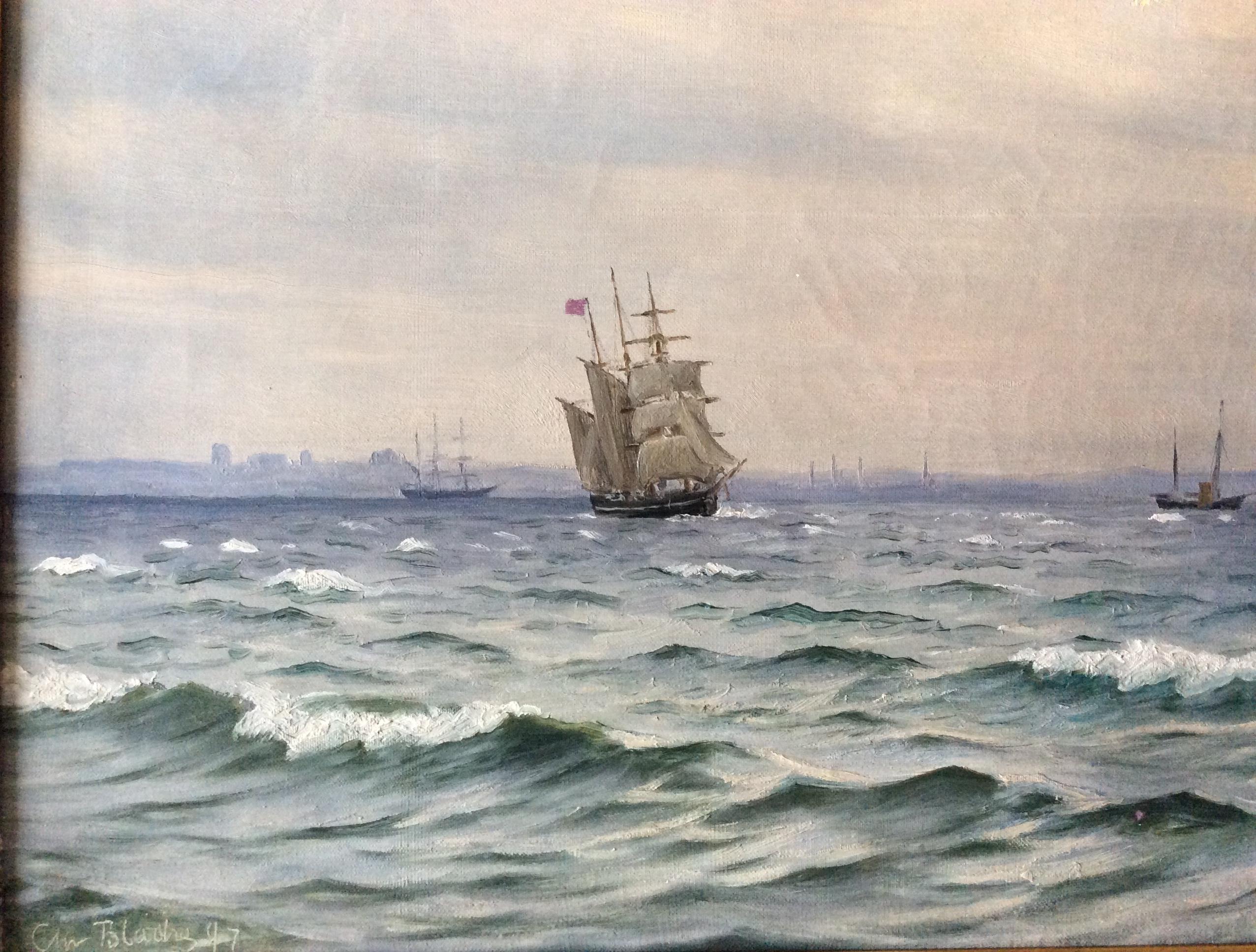 Christian Blache Marine Painting, 1897 2