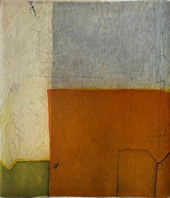 Paisaje Ideal — Abstract Drypoint 
Aquatint in Ochre by Bozon