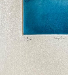 Scylla, abstract etching by Christian Bozon