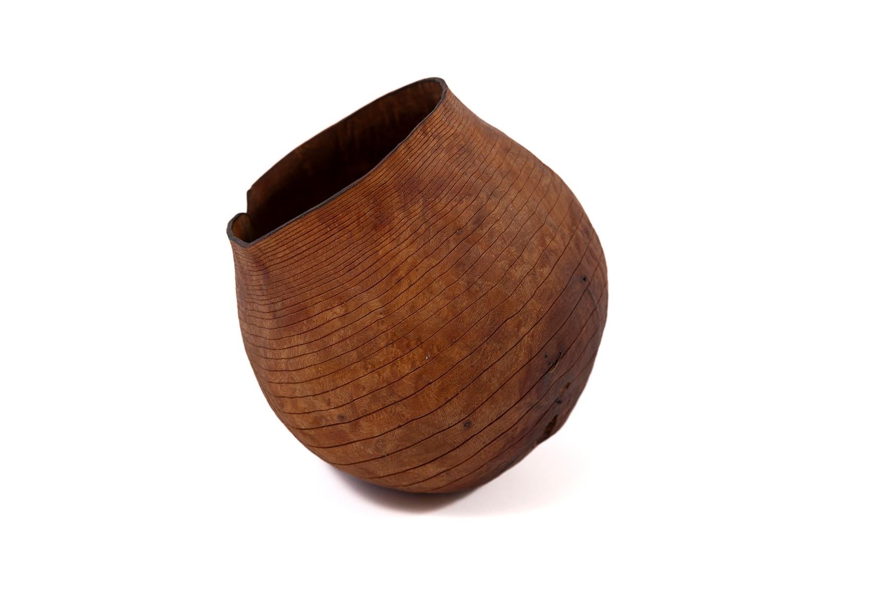 Organic Modern Christian Burchard Burlwood Basket Vessels For Sale