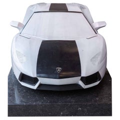 Christian Caudron, Lamborghini Adventador LP700-4 Sculpture en marbre et cristal de roche