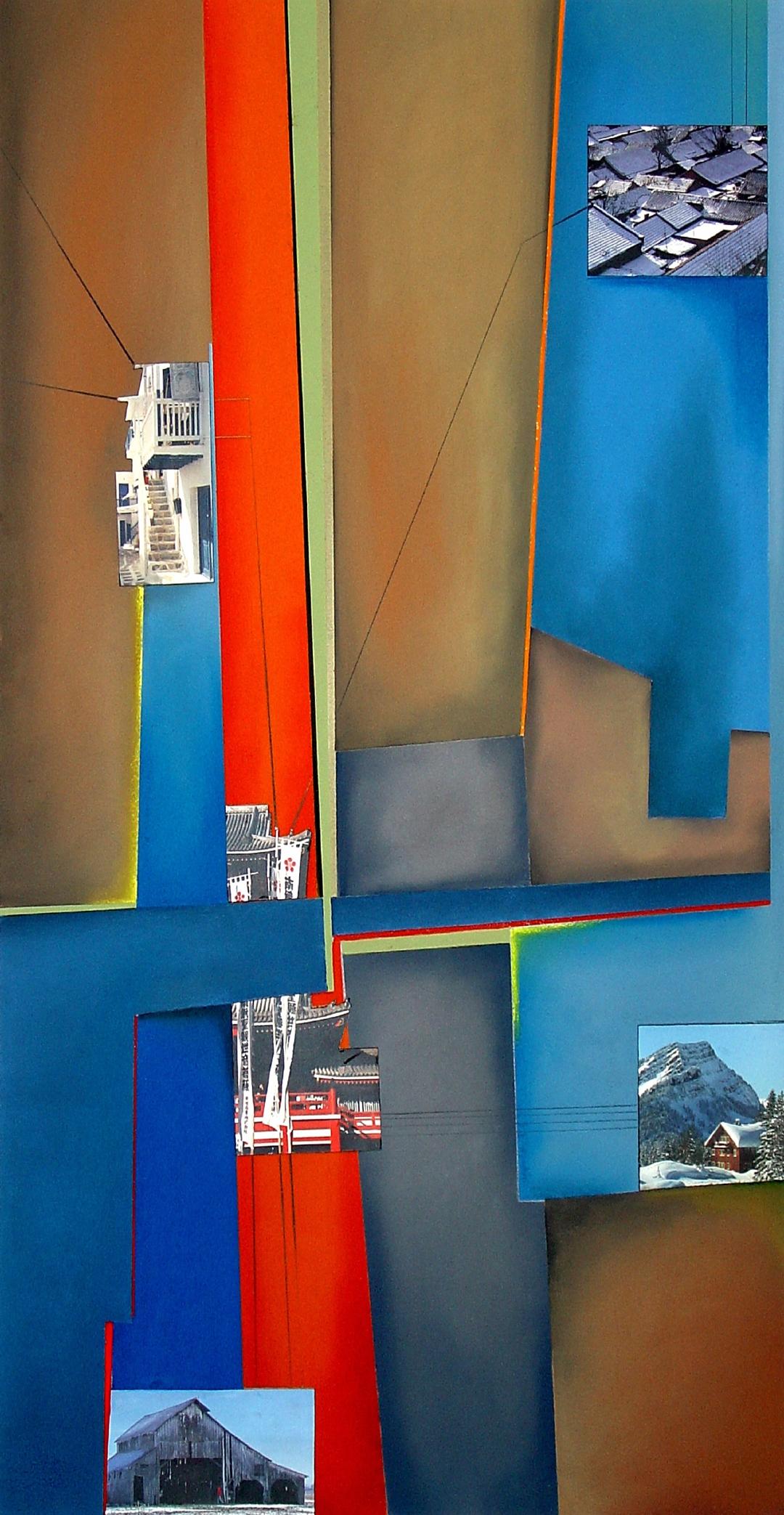 Divergent Paths #1, Mixed Media auf Papier – Mixed Media Art von Christian Culver