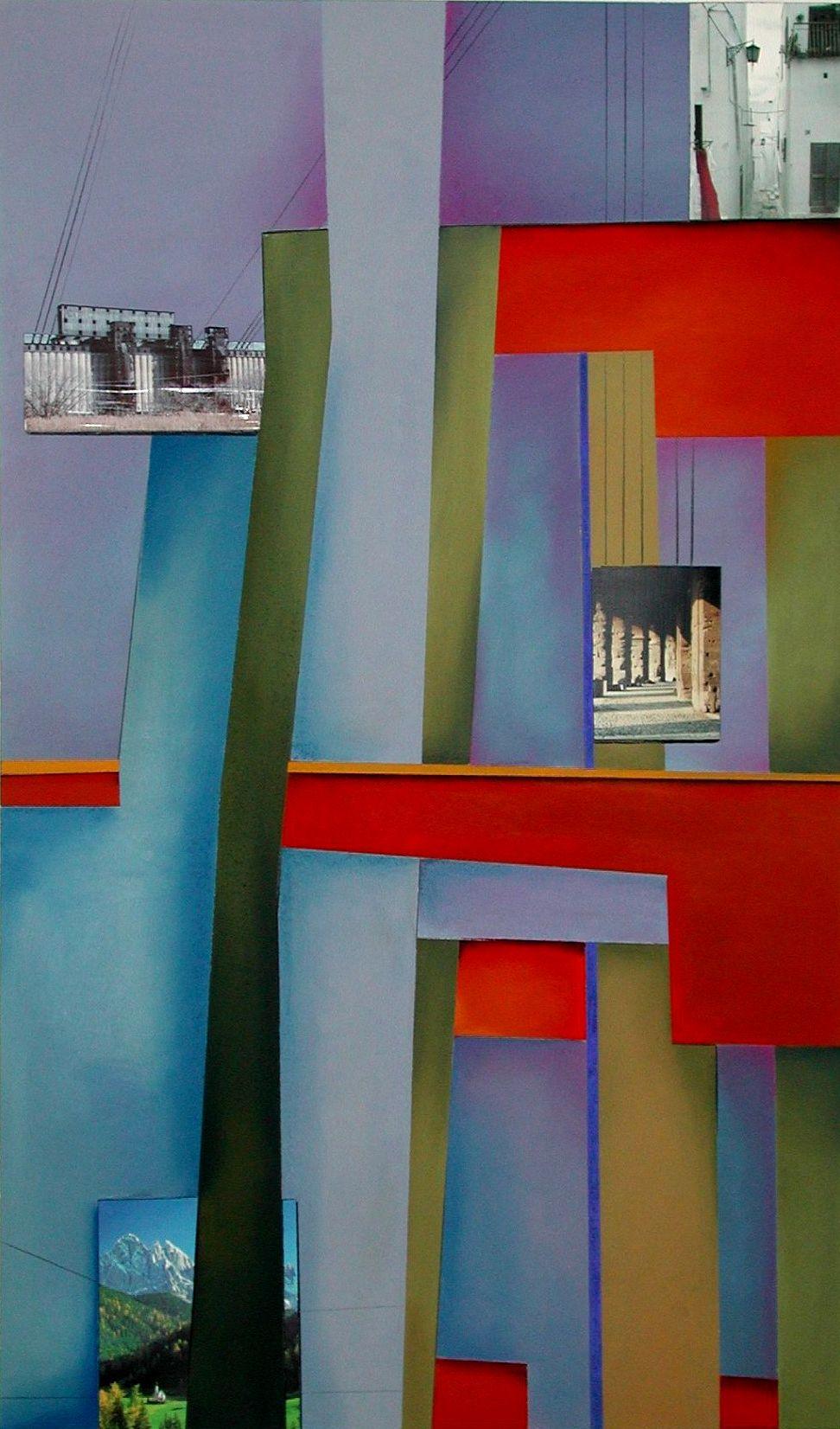 Percorsi divergenti 4, tecnica mista su carta - Mixed Media Art di Christian Culver