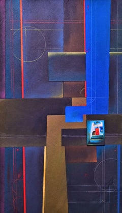 Caminos divergentes nº 7, Técnica mixta sobre papel