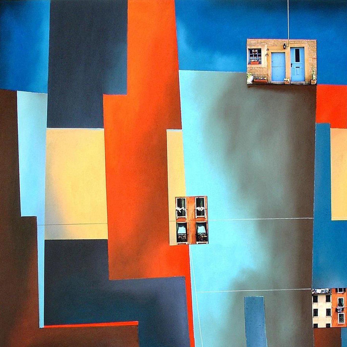 Windows #3, Mixed Media auf Papier (Abstrakt), Mixed Media Art, von Christian Culver