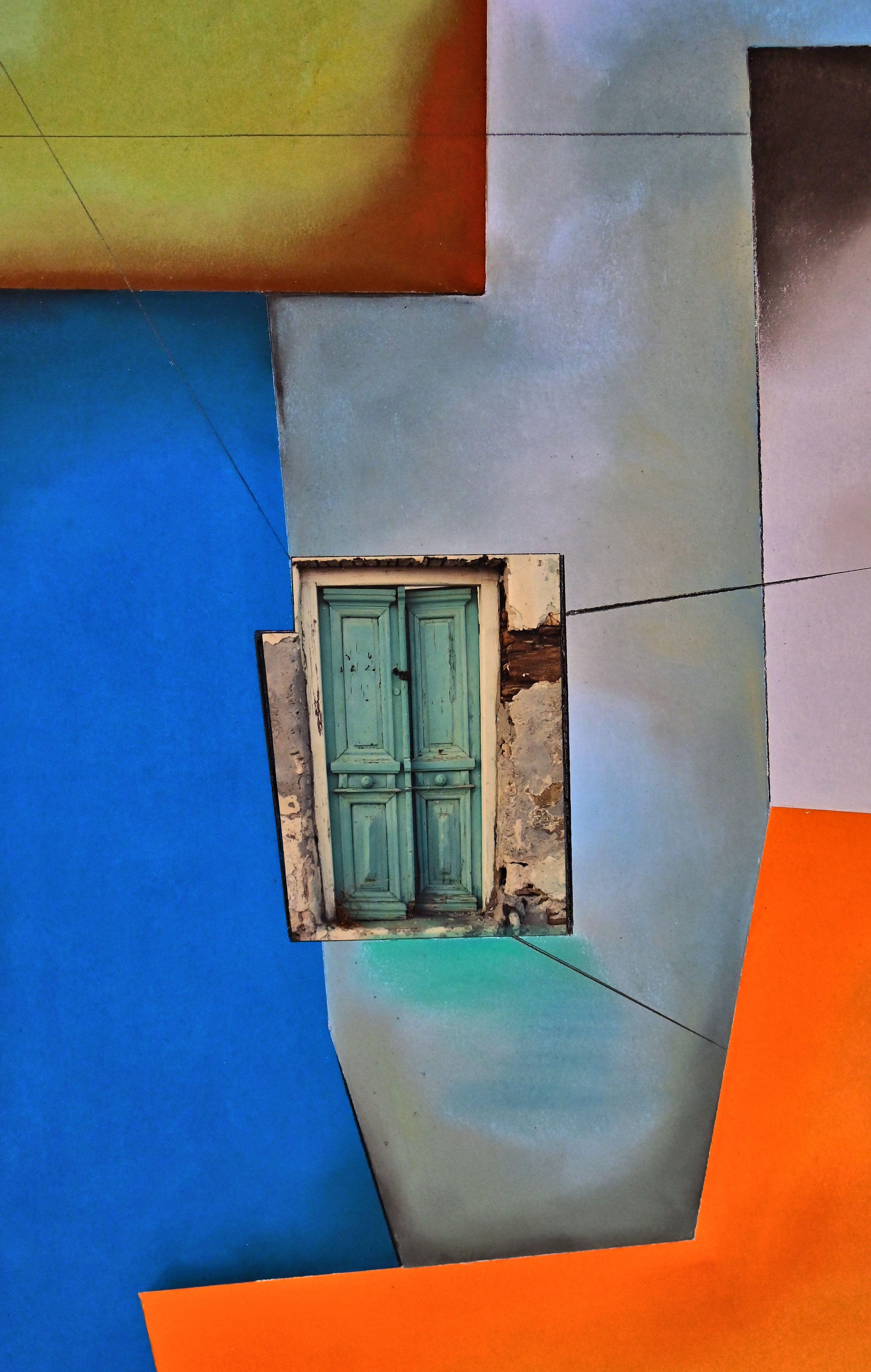 Costruzioni Coalescenti #2, Pittura, Pastelli su carta - Painting di Christian Culver