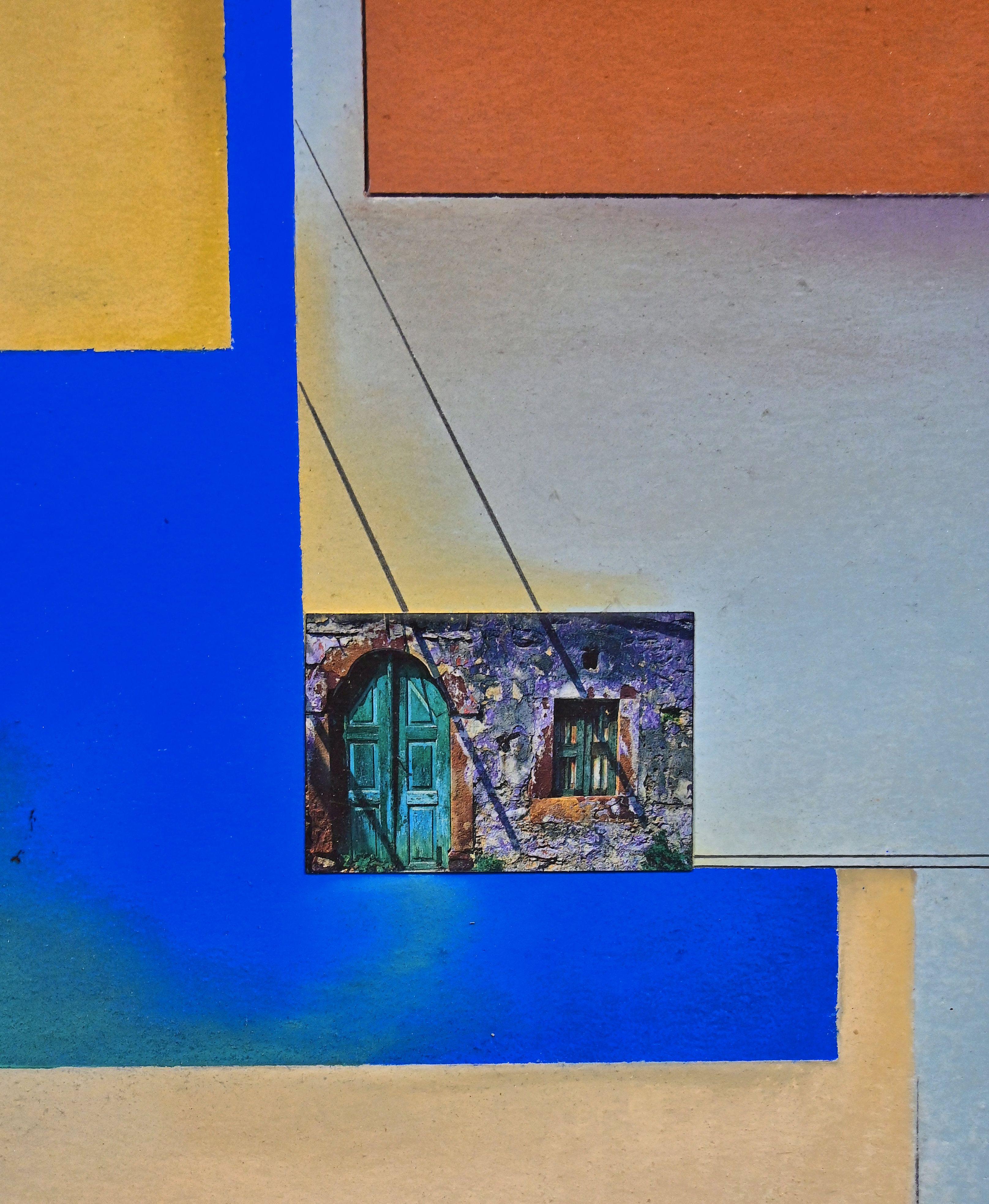 Griechenland #2, Gemälde, Pastellfarben auf Papier (Braun), Abstract Painting, von Christian Culver