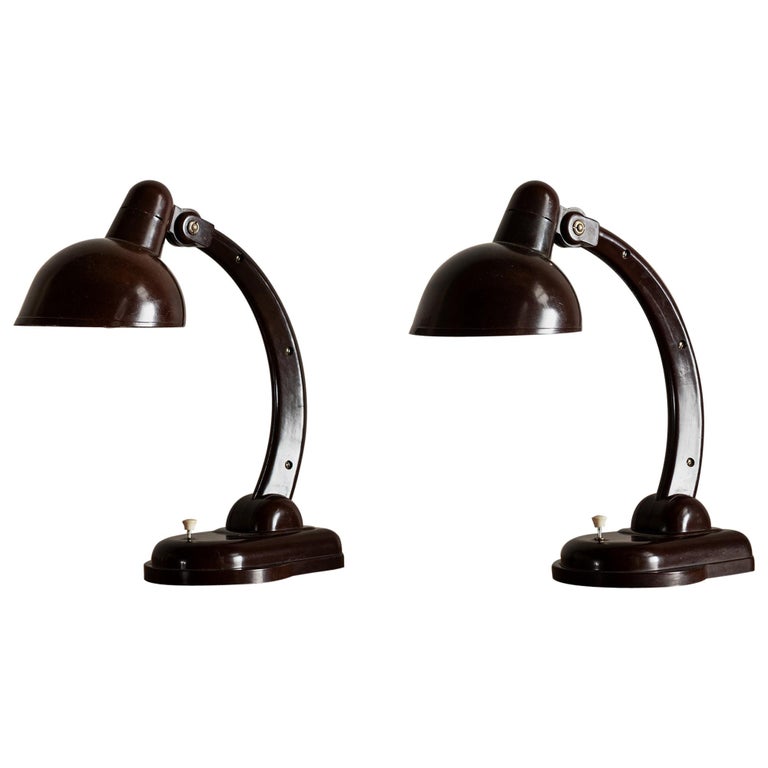 Christian Dell Bakelite Sigma Lamp, Germany, 1930s For Sale at 1stDibs