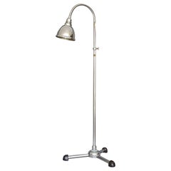 Christian Dell Bauhaus Chrome Metal Floor Standard Lamp 1930s Gooseneck Art Deco