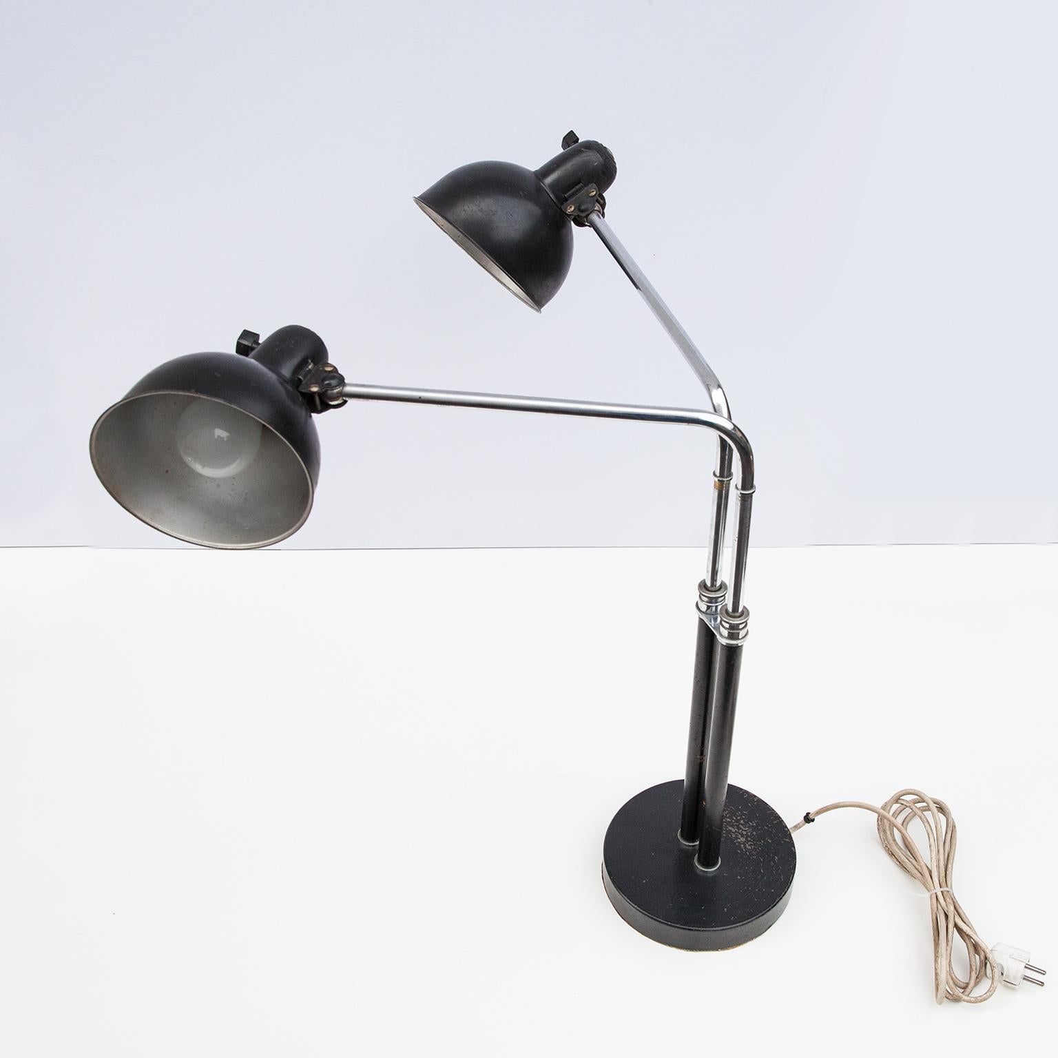 Metal Christian Dell Bauhaus Table Lamp 6580 Super for Kaiser Idell, 1930s