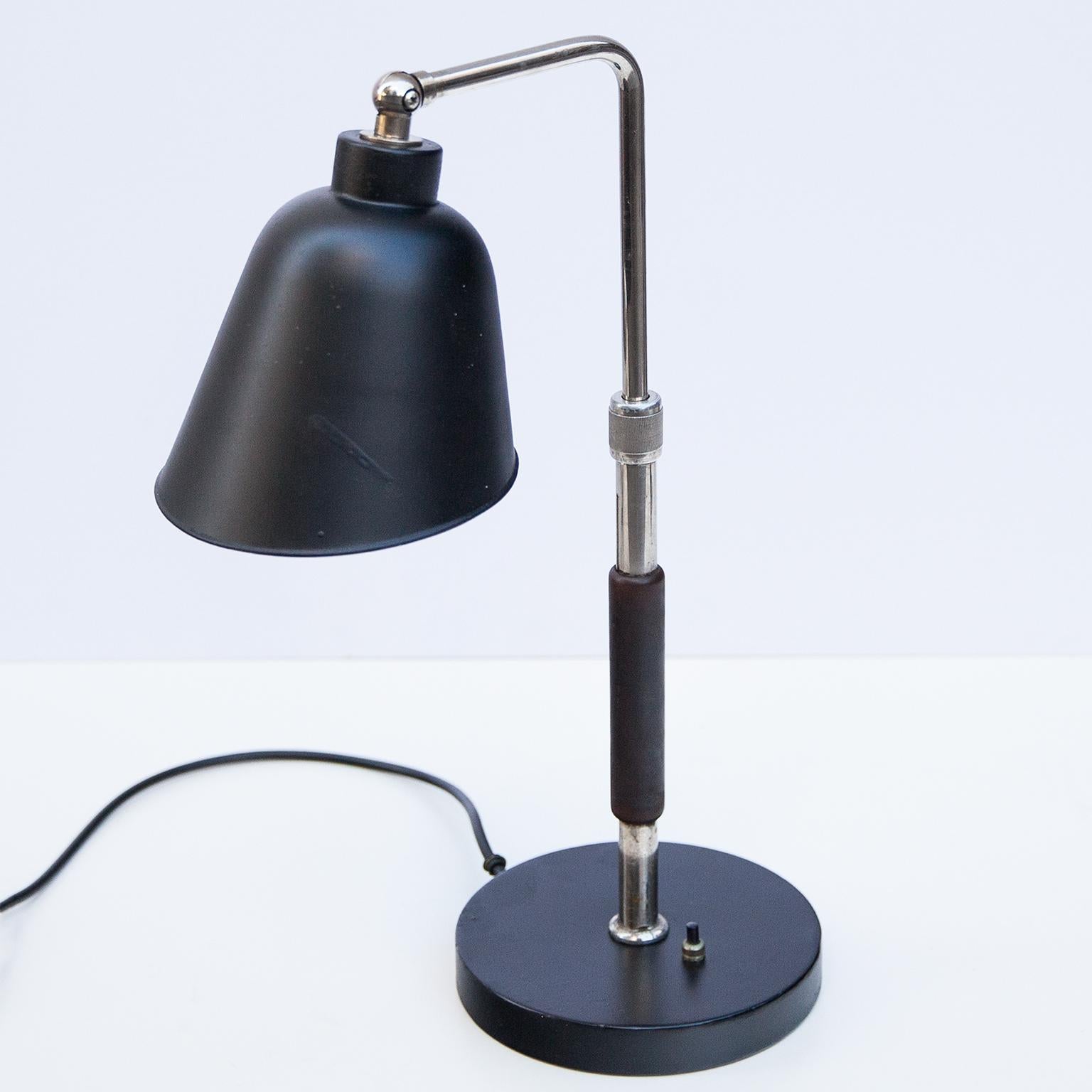 Metal Christian Dell Bauhaus Table Lamp Model 6607, Germany, 1930s For Sale
