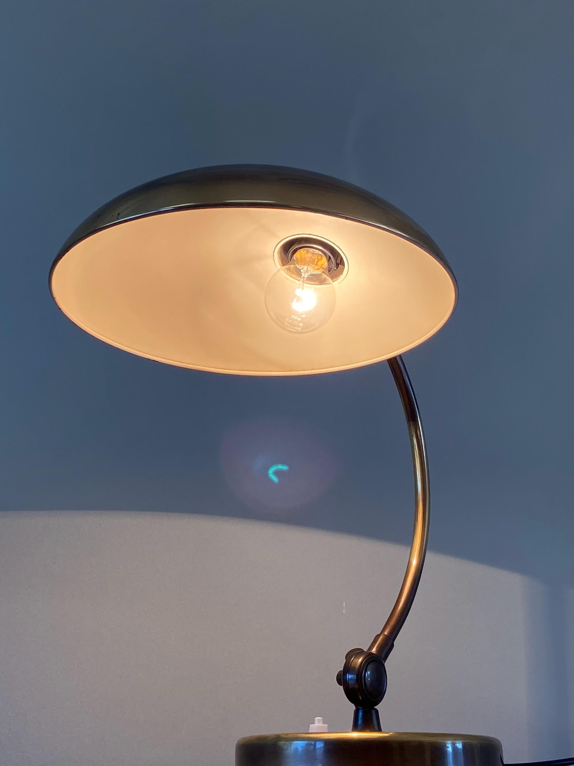 Christian Dell Brass Table Lamp 6631 Desk Lamp by Kaiser Idell Bauhaus, Germany 5