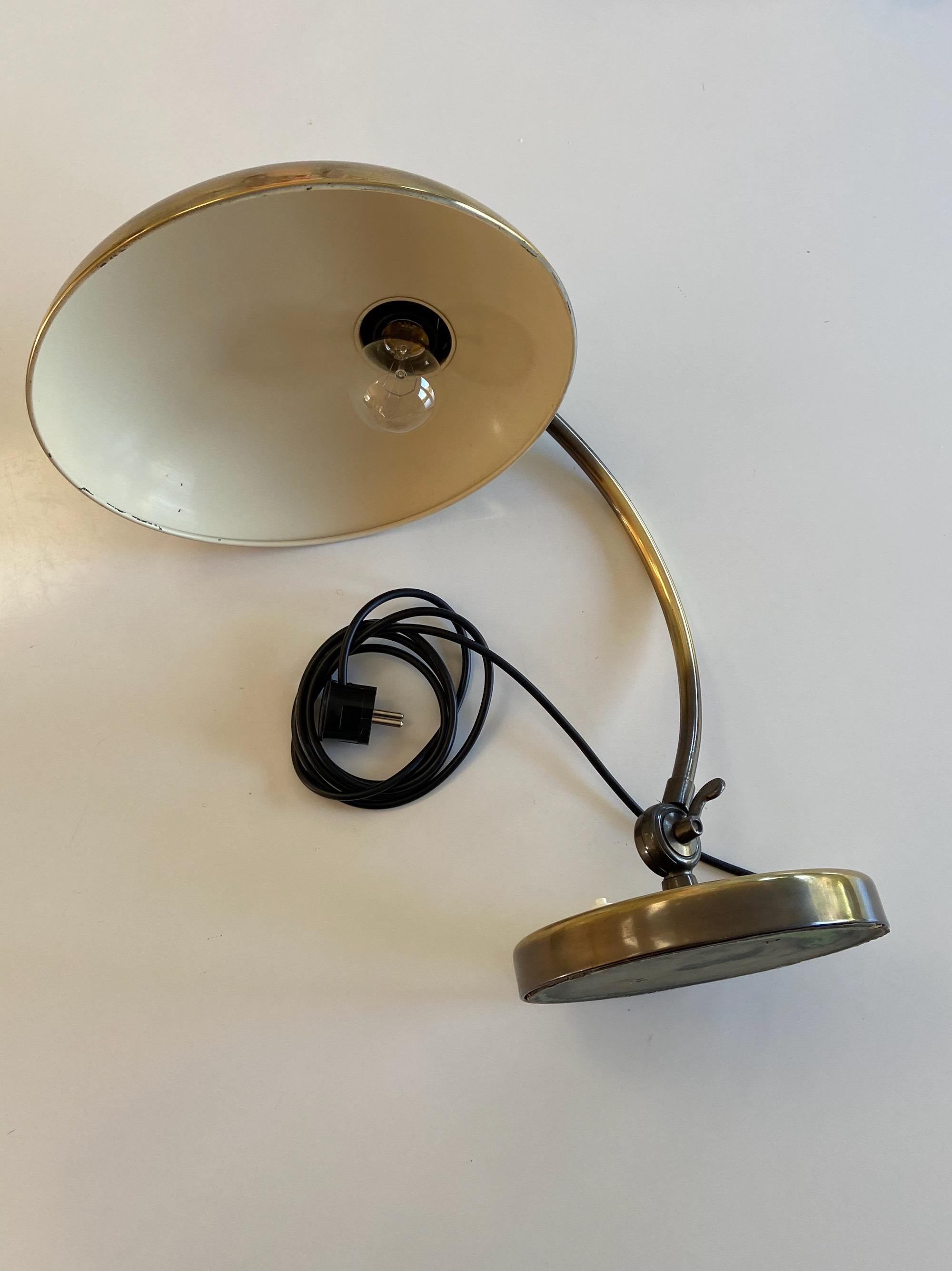 Christian Dell Brass Table Lamp 6631 Desk Lamp by Kaiser Idell Bauhaus, Germany 7