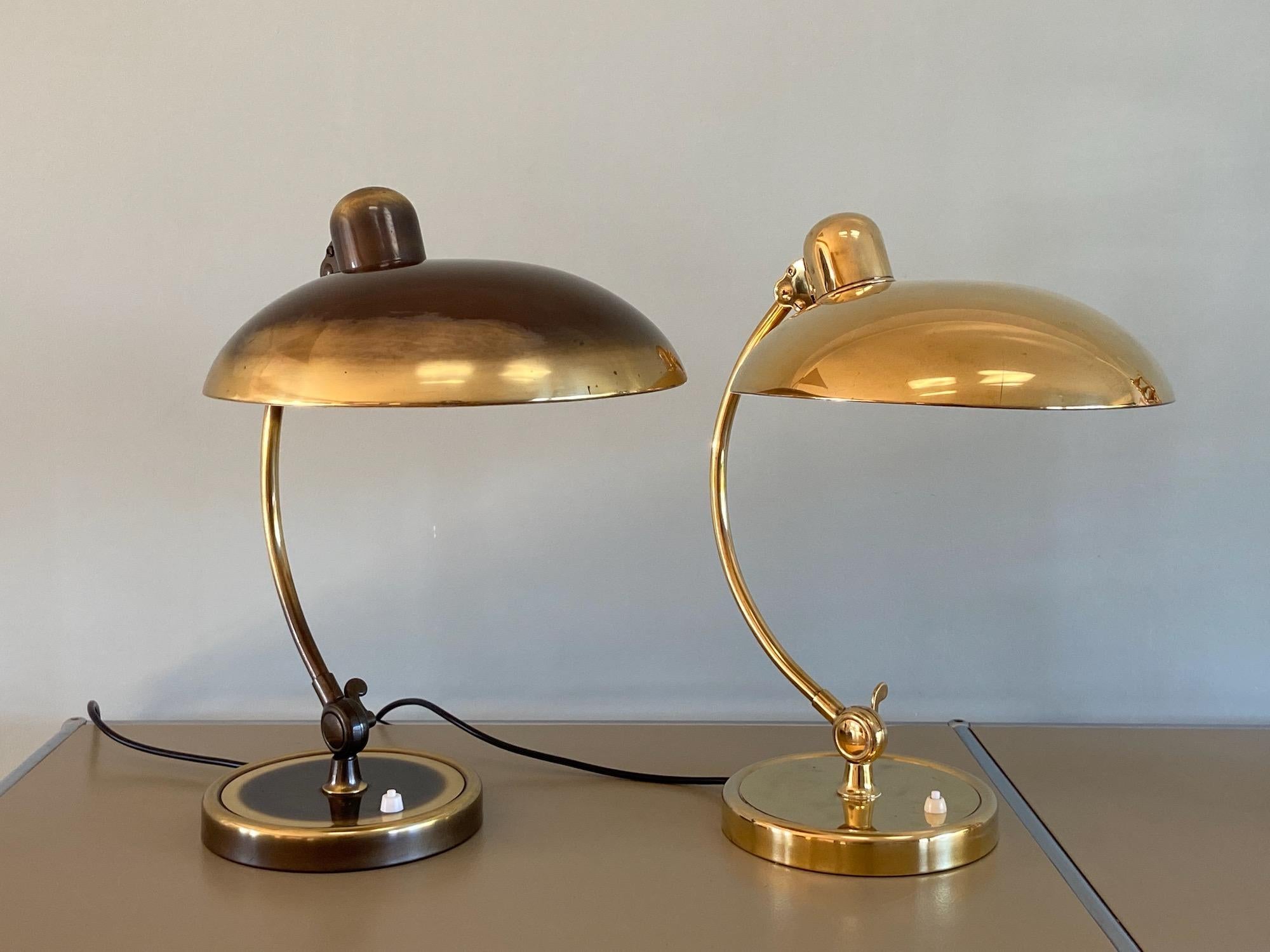 Christian Dell Brass Table Lamp 6631 Desk Lamp by Kaiser Idell Bauhaus, Germany 9