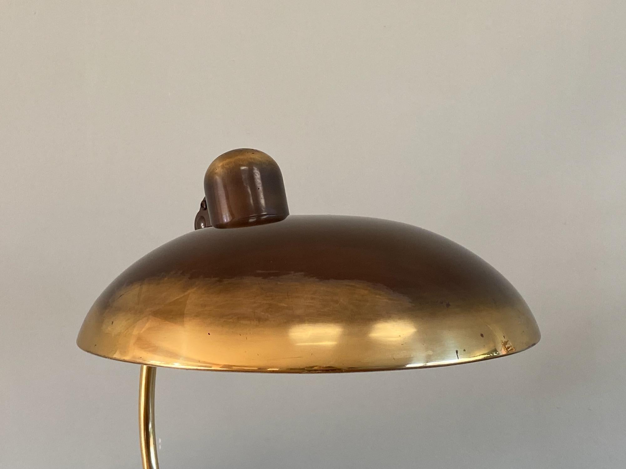 Christian Dell Brass Table Lamp 6631 Desk Lamp by Kaiser Idell Bauhaus, Germany In Good Condition In Krefeld, DE