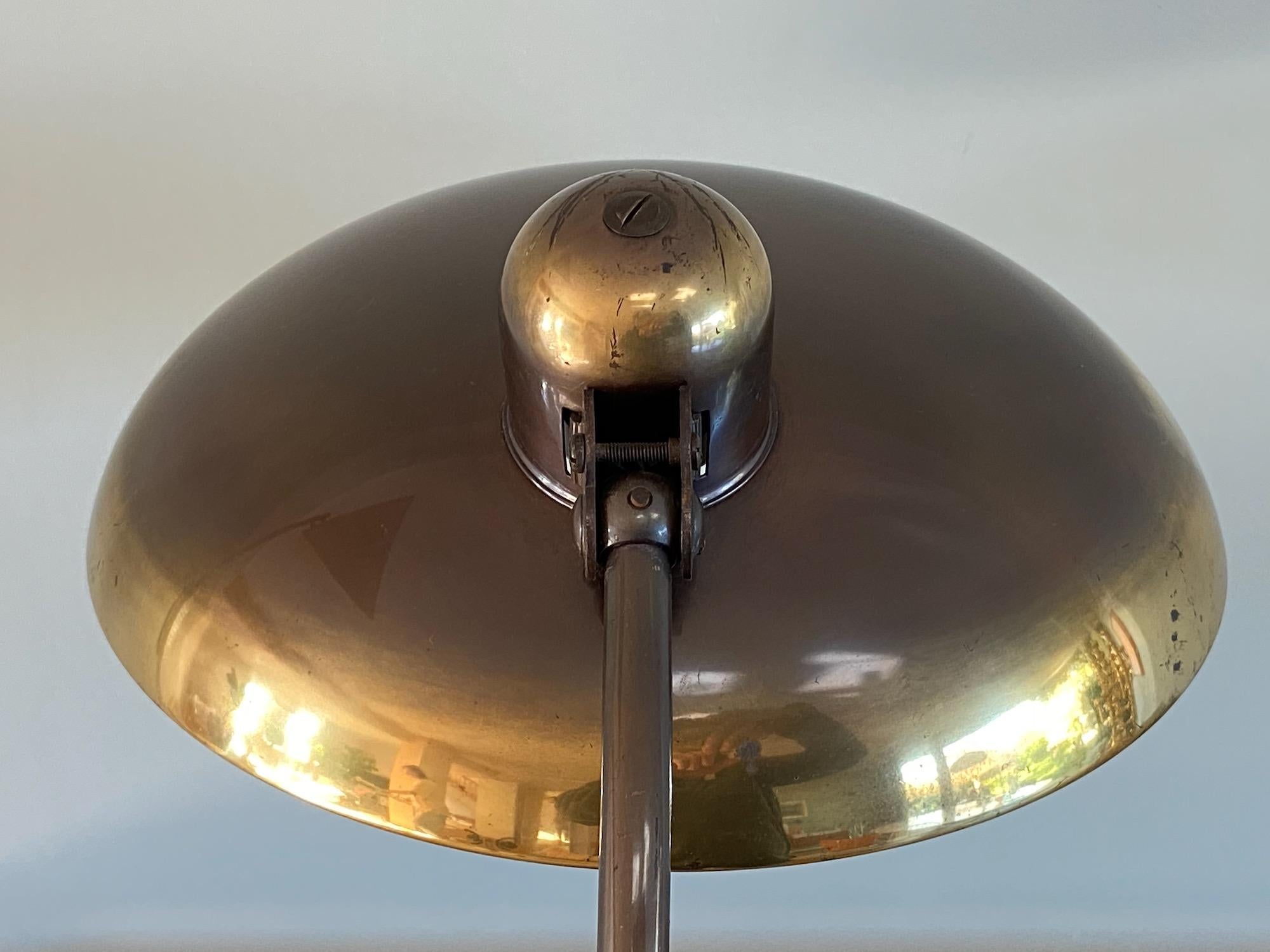 Christian Dell Brass Table Lamp 6631 Desk Lamp by Kaiser Idell Bauhaus, Germany 3
