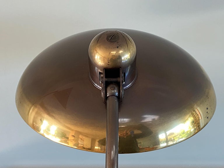 Christian Dell Brass Table Lamp 6631 Desk Lamp by Kaiser Idell Bauhaus, Germany For Sale 4