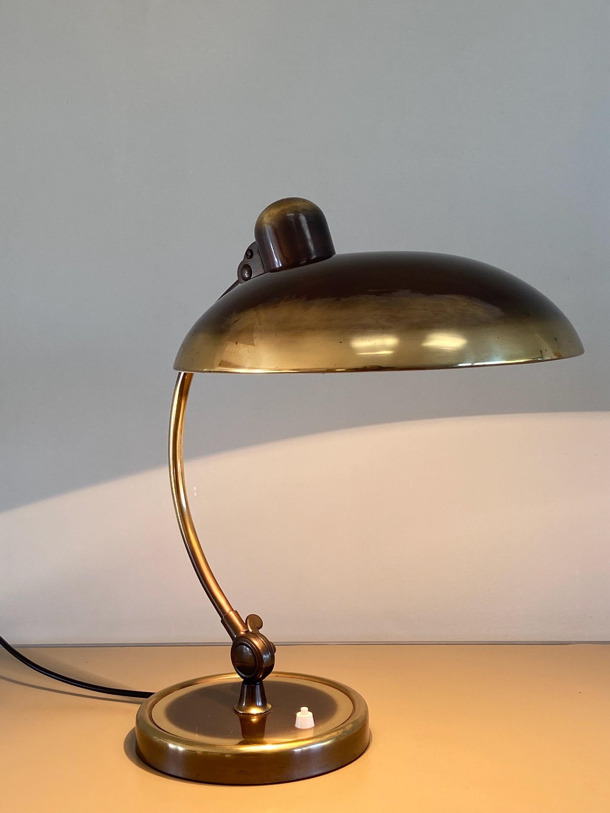 Christian Dell Brass Table Lamp 6631 Desk Lamp by Kaiser Idell Bauhaus, Germany 4