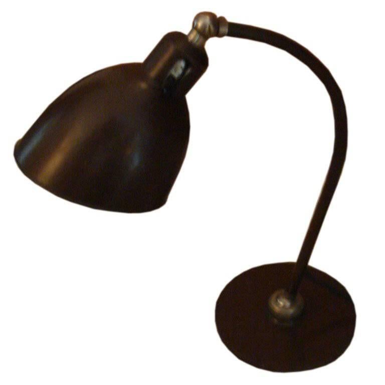 Lampe de bureau marron Christian Dell en vente