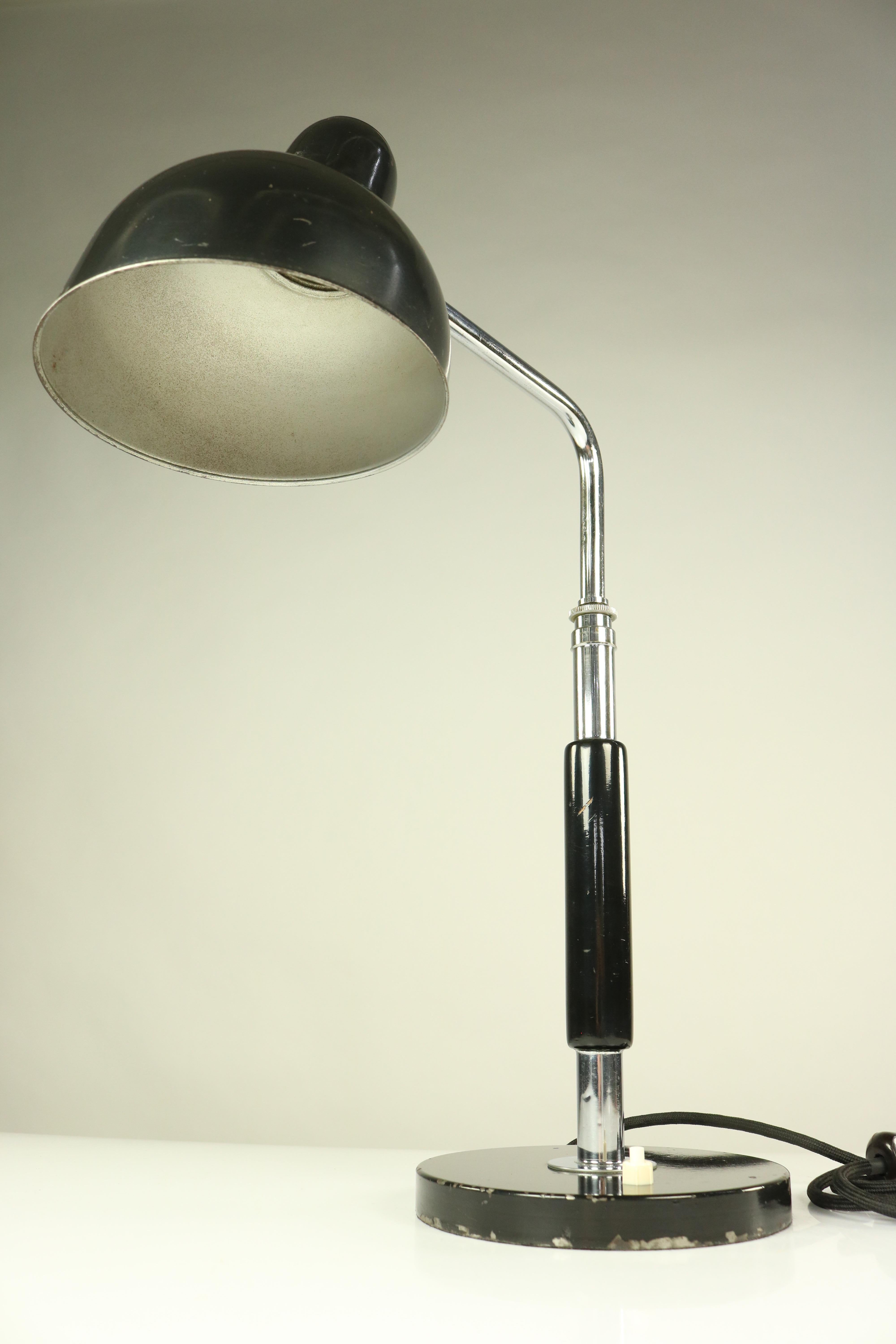 Christian Dell Desk Lamp by Kaiser Idell Bauhaus, 1930s Design, 1934 Model 6607 For Sale 2