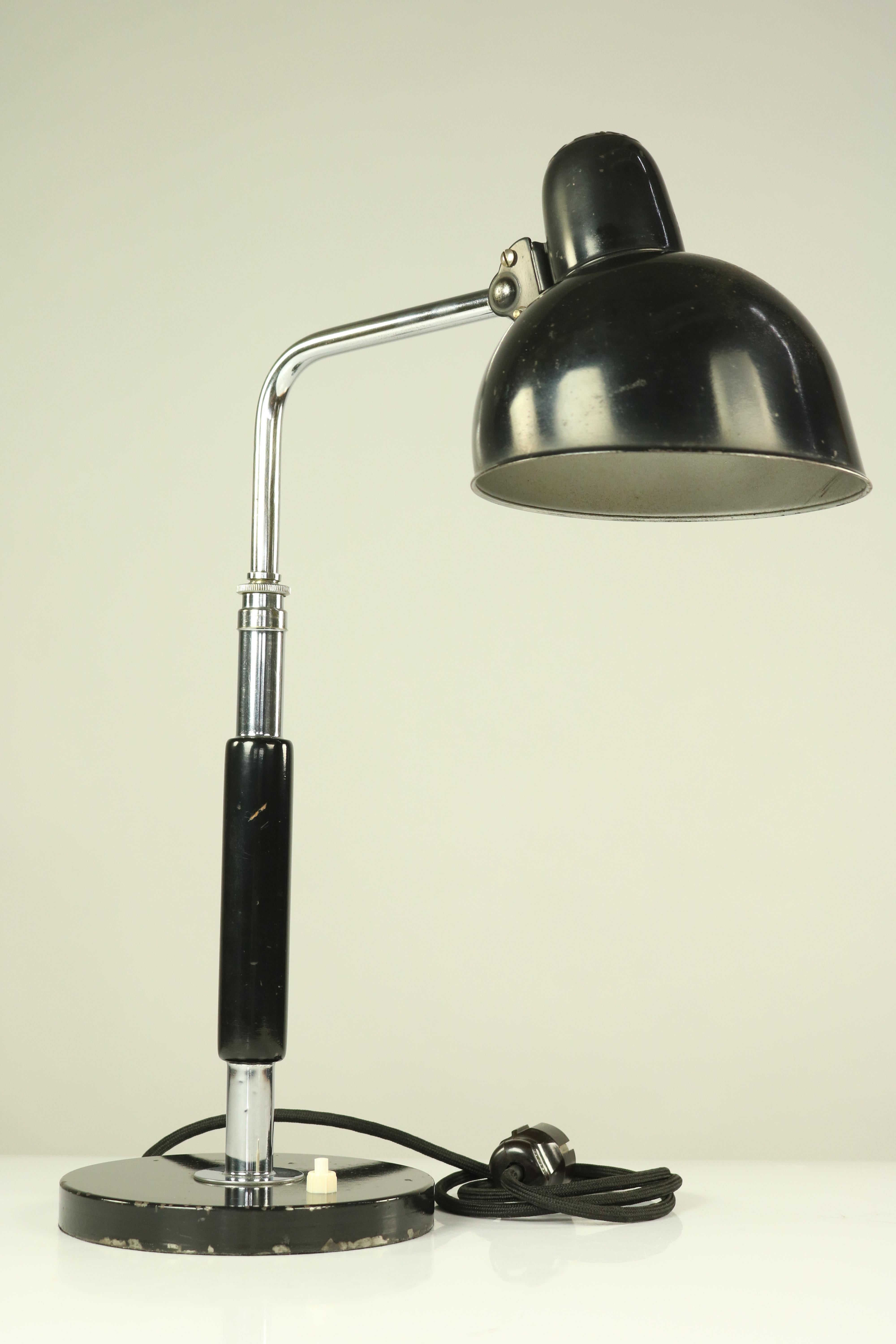 Christian Dell Desk Lamp by Kaiser Idell Bauhaus, 1930s Design, 1934 Model 6607 For Sale 4