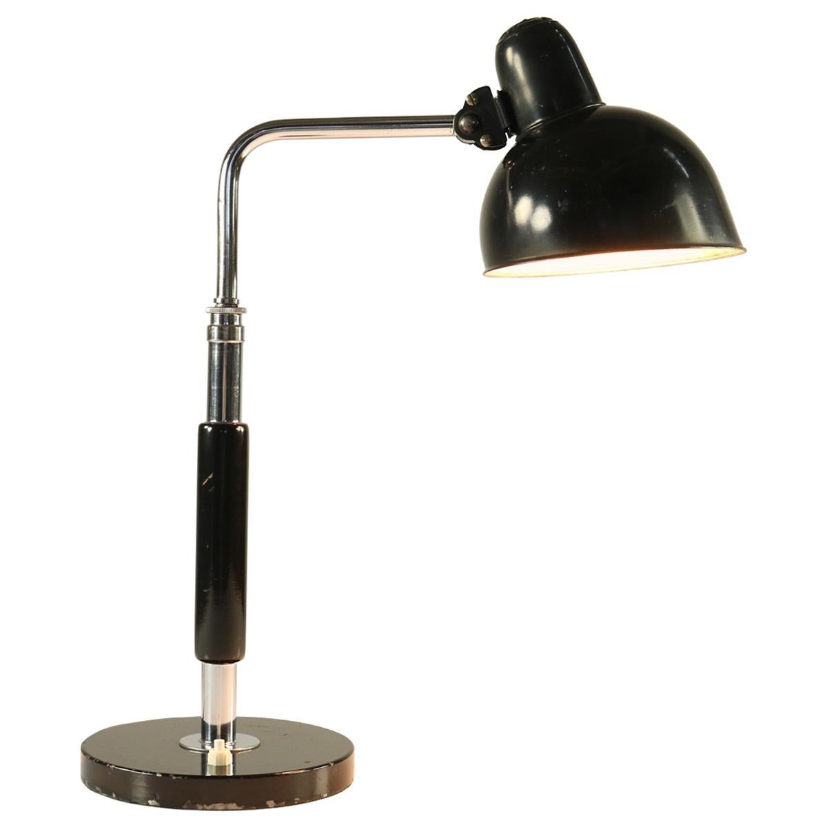 Christian Dell Desk Lamp by Kaiser Idell Bauhaus, 1930s Design, 1934 Model 6607 For Sale