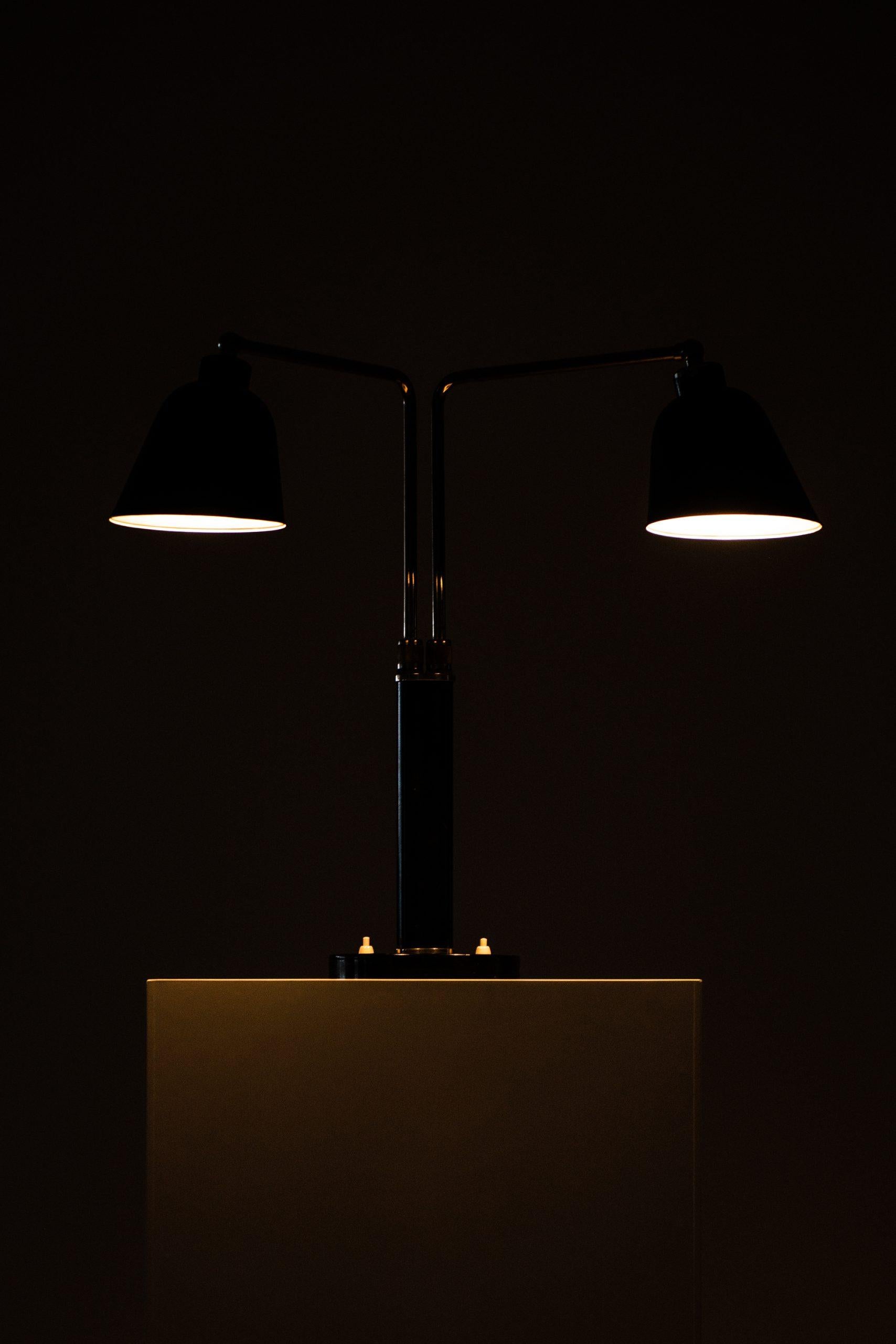 Christian Dell Double Table Lamp Produced by Bünte & Remmler in Germany 1