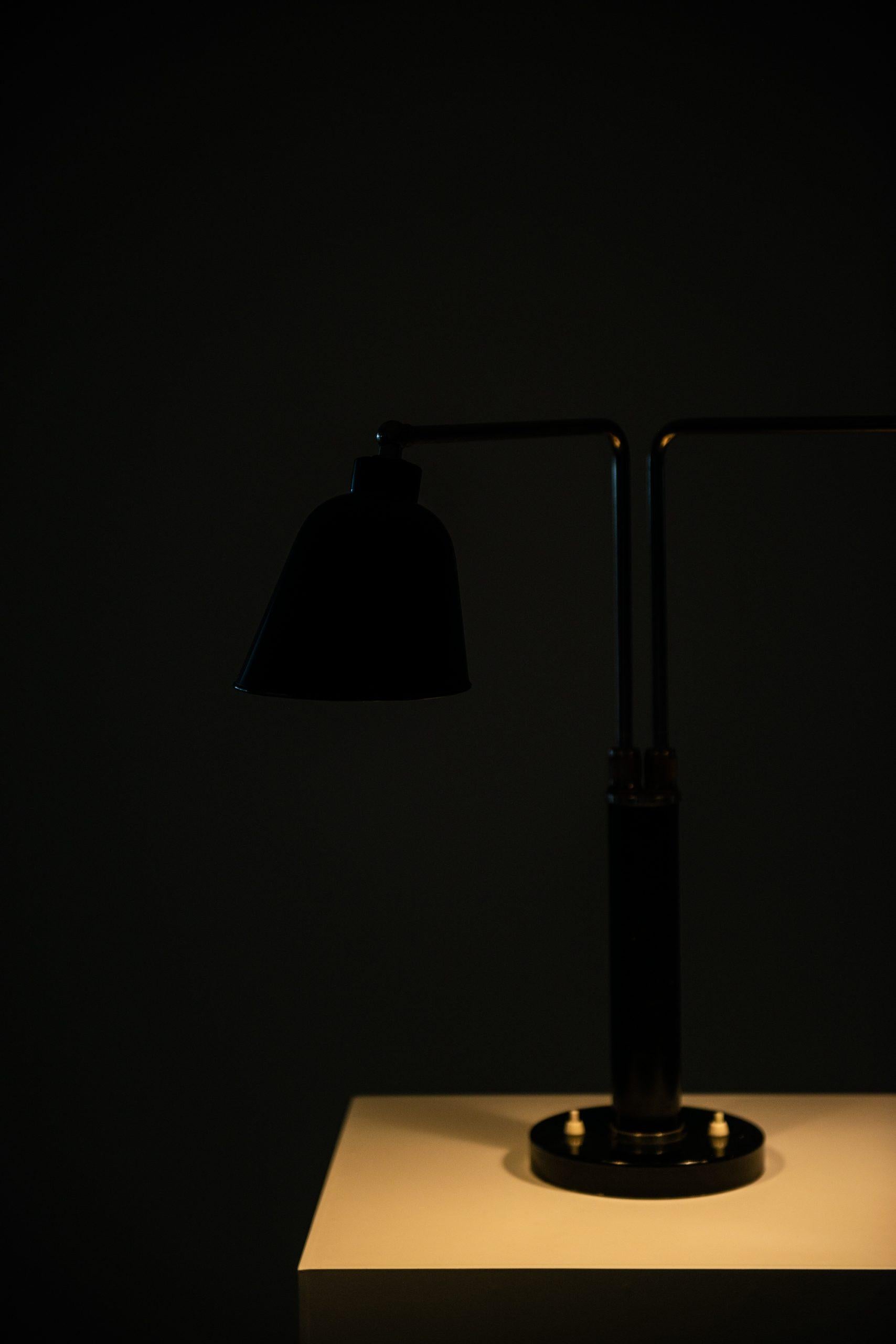 Christian Dell Double Table Lamp Produced by Bünte & Remmler in Germany 2