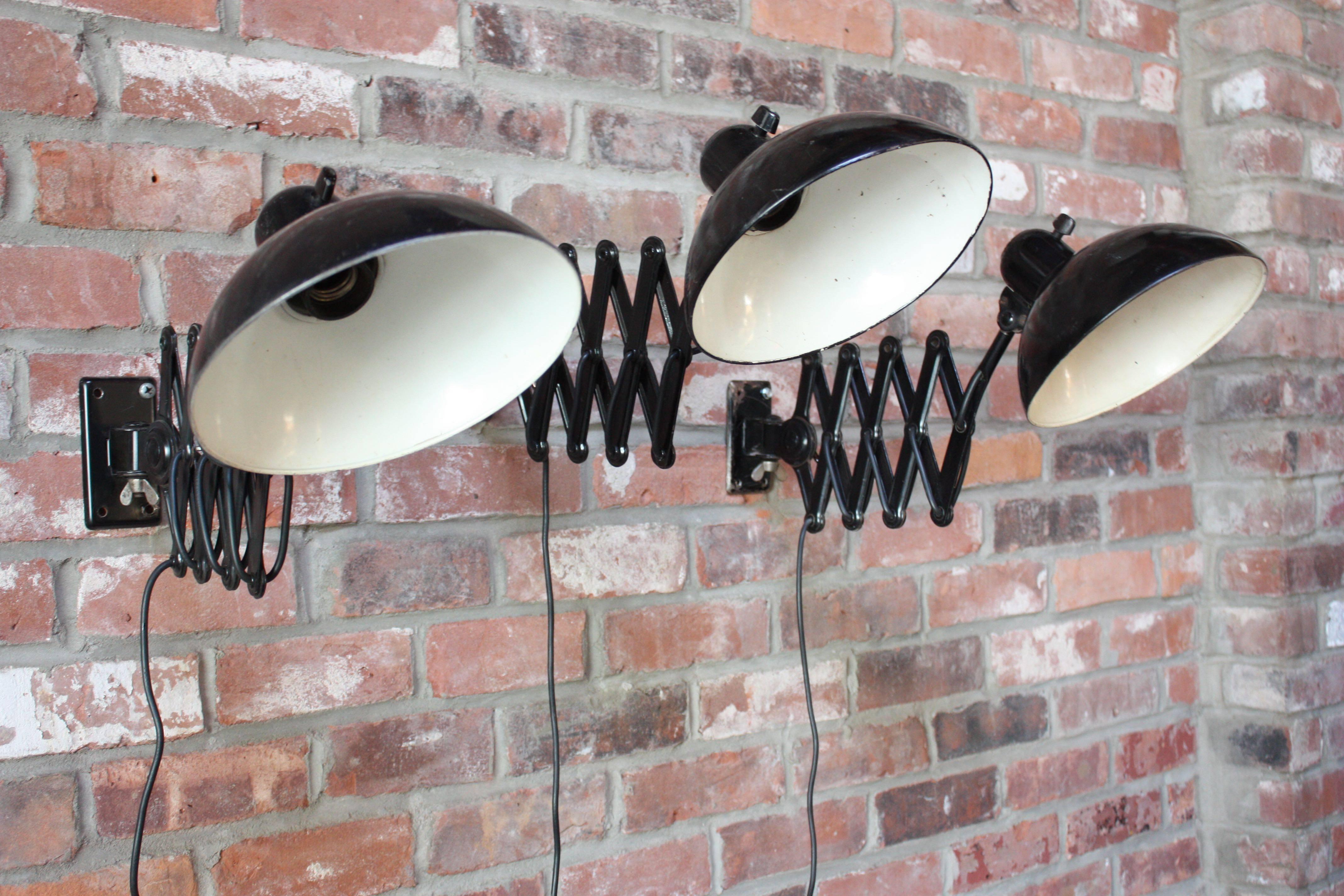 Mid-20th Century Christian Dell for Kaiser Extendable Wall Lamp
