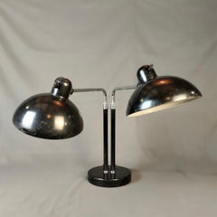 Christian Dell Für Kaiser Idell Deutsch 1930's Model 6580 Double Desk Lamp