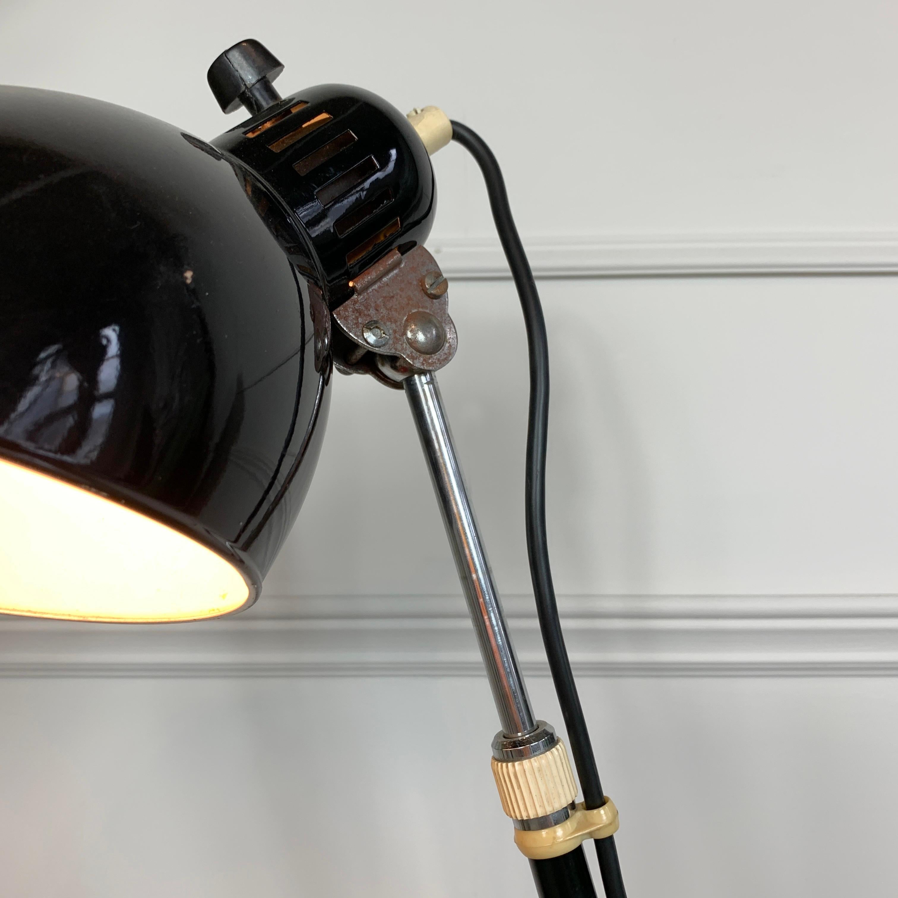 20th Century Christian Dell For Kaiser Idell, Telescopic Bauhaus Lamp 1950’s