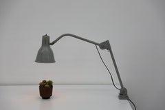 Christian Dell Inspired Gray Enameled Industrial Clamp Task Lamp