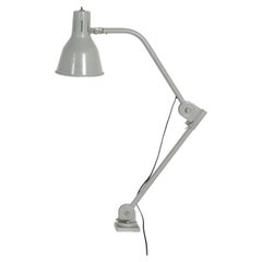 Christian Dell Inspired Gray Enameled Industrial Clamp Task Lamp