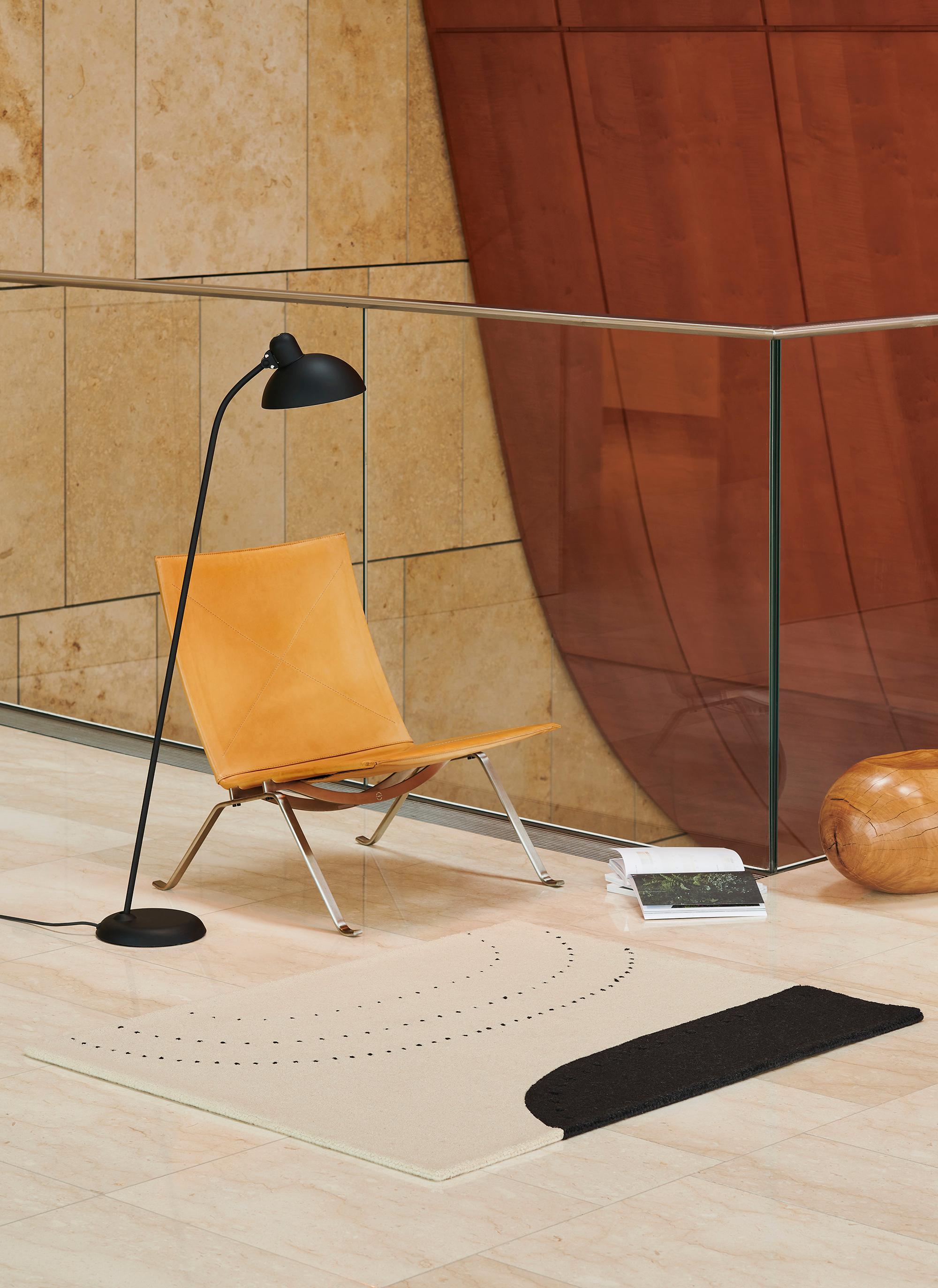 Mid-Century Modern Christian Dell 'Kaiser Idell 6556-F' Floor Lamp for Fritz Hansen in Matte Black For Sale