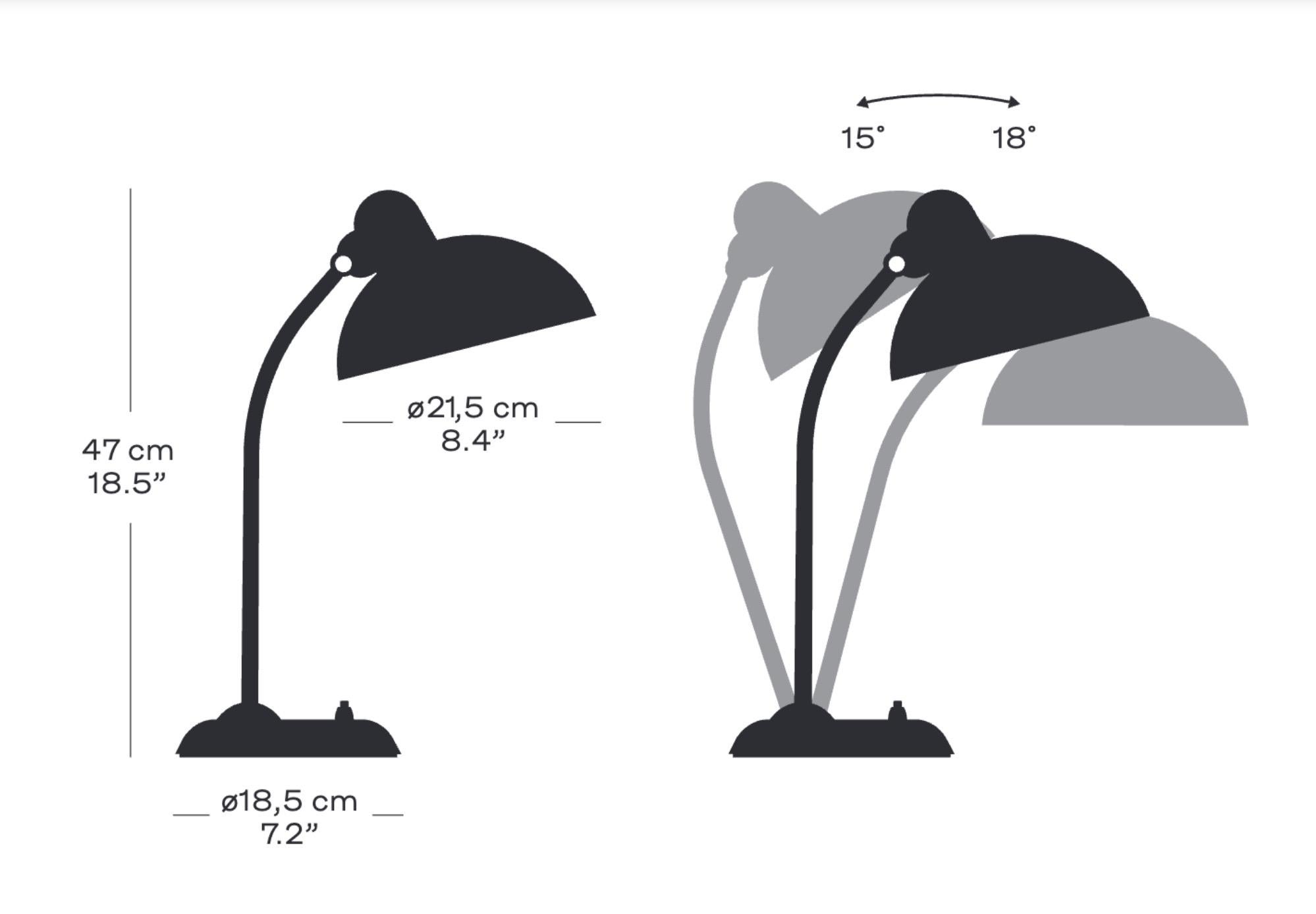 Christian Dell 'Kaiser Idell 6556-T' Table Lamp for Fritz Hansen in Gloss Black For Sale 3