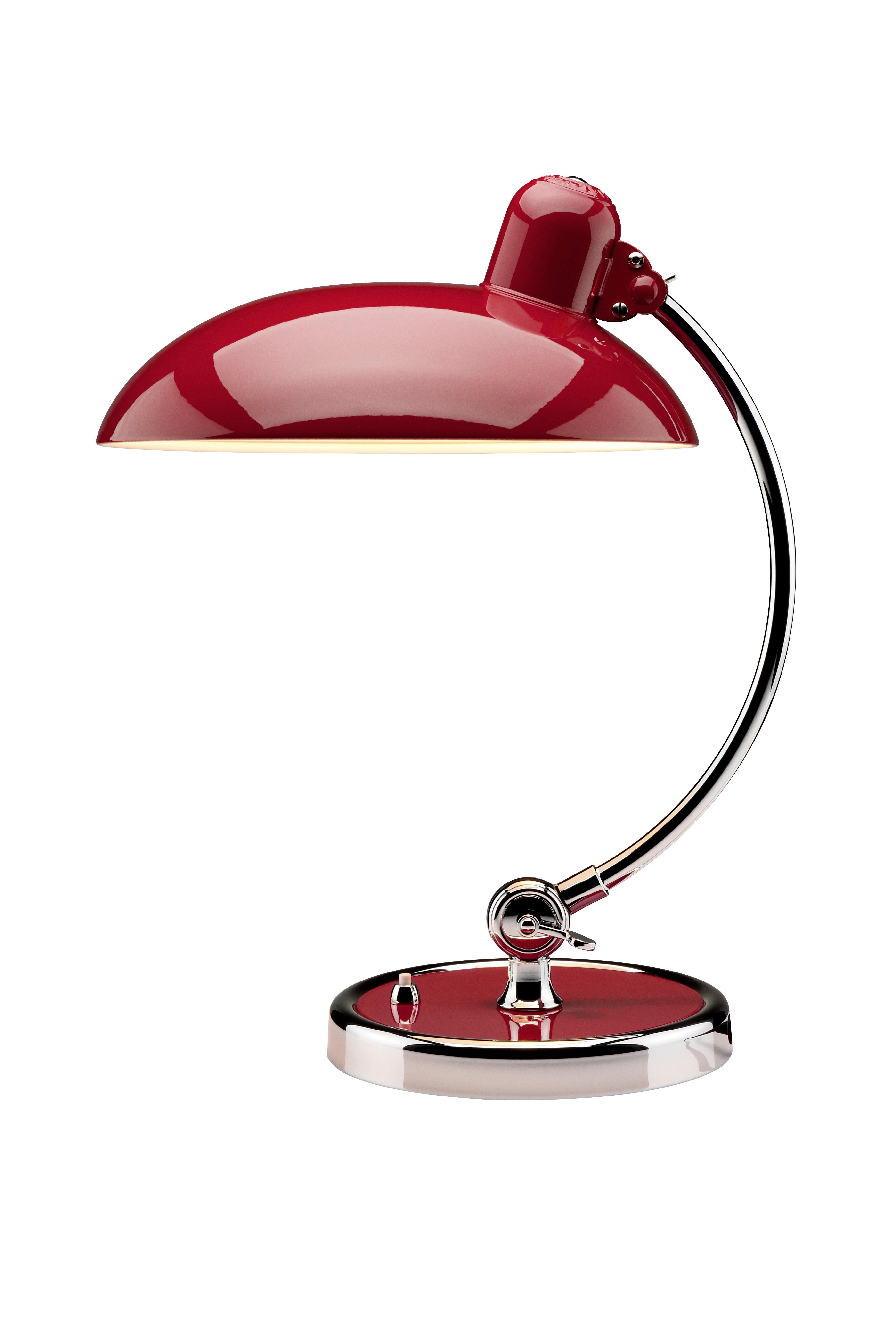 Mid-Century Modern Lampe de bureau Christian Dell « Kaiser Idell 6631-T » en rouge rubis pour Fritz Hansen en vente