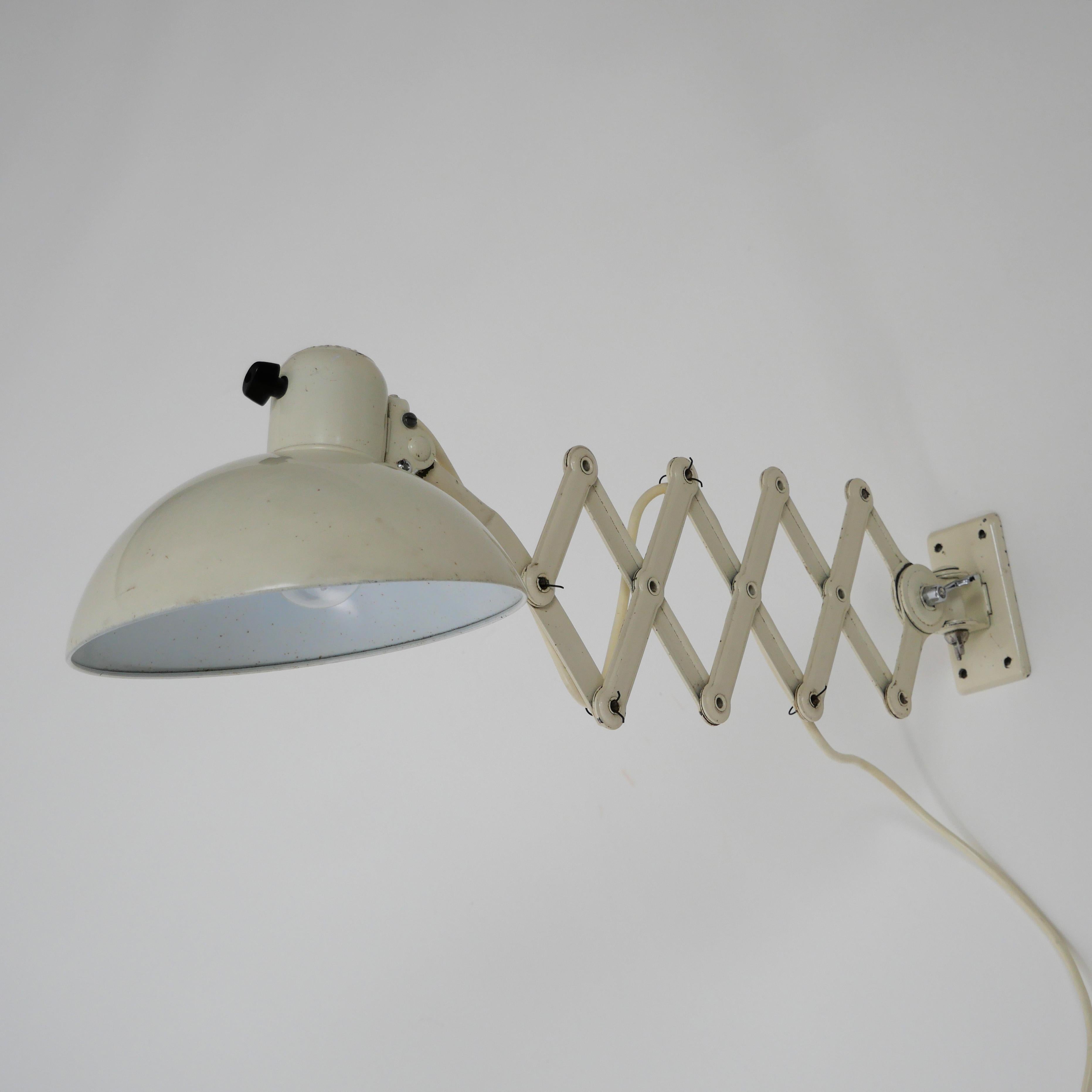 Metal Christian Dell, Model 6718 Scissor Work Lamp, Kaiser Idell, Bauhaus 1930s