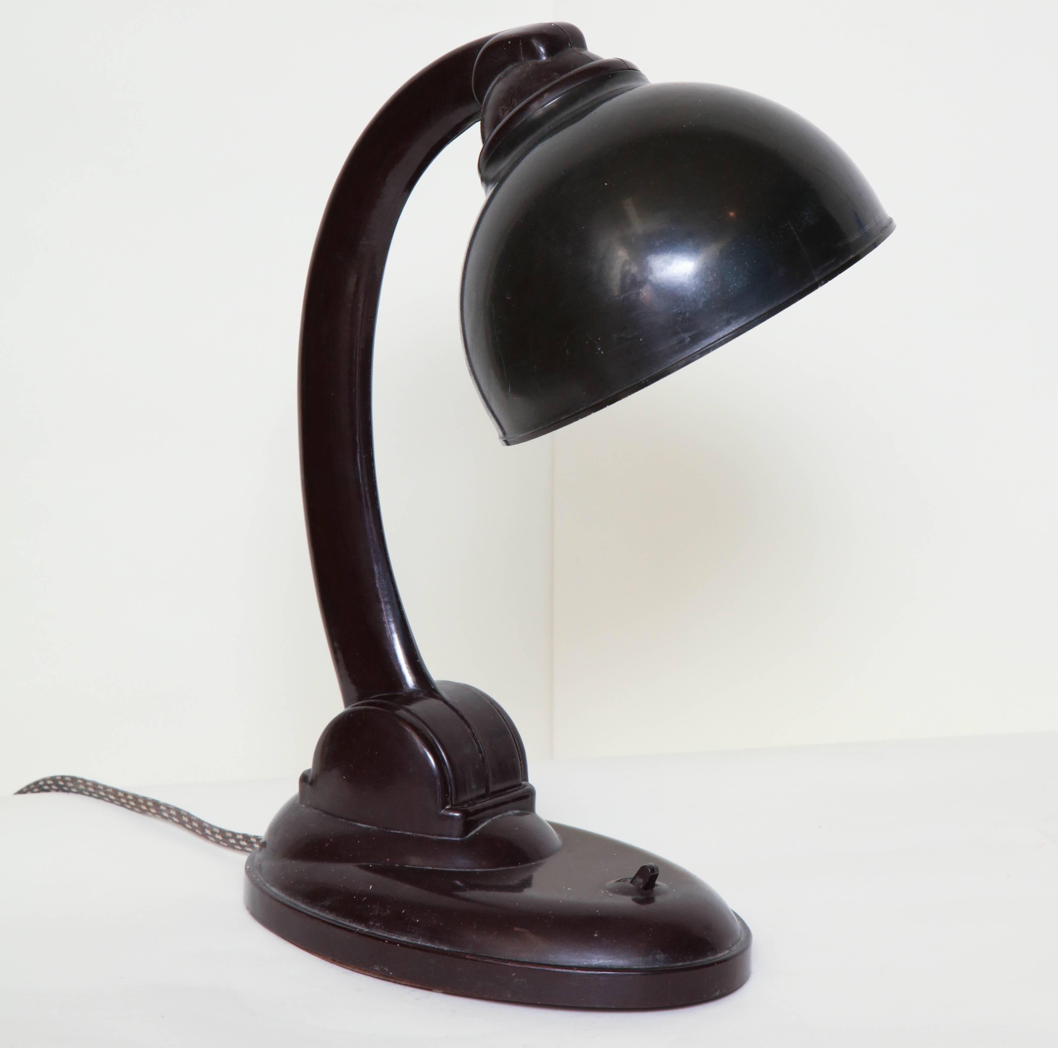 Christian Dell Table Lamp Bakelite Bauhaus, Germany, 1930s 1