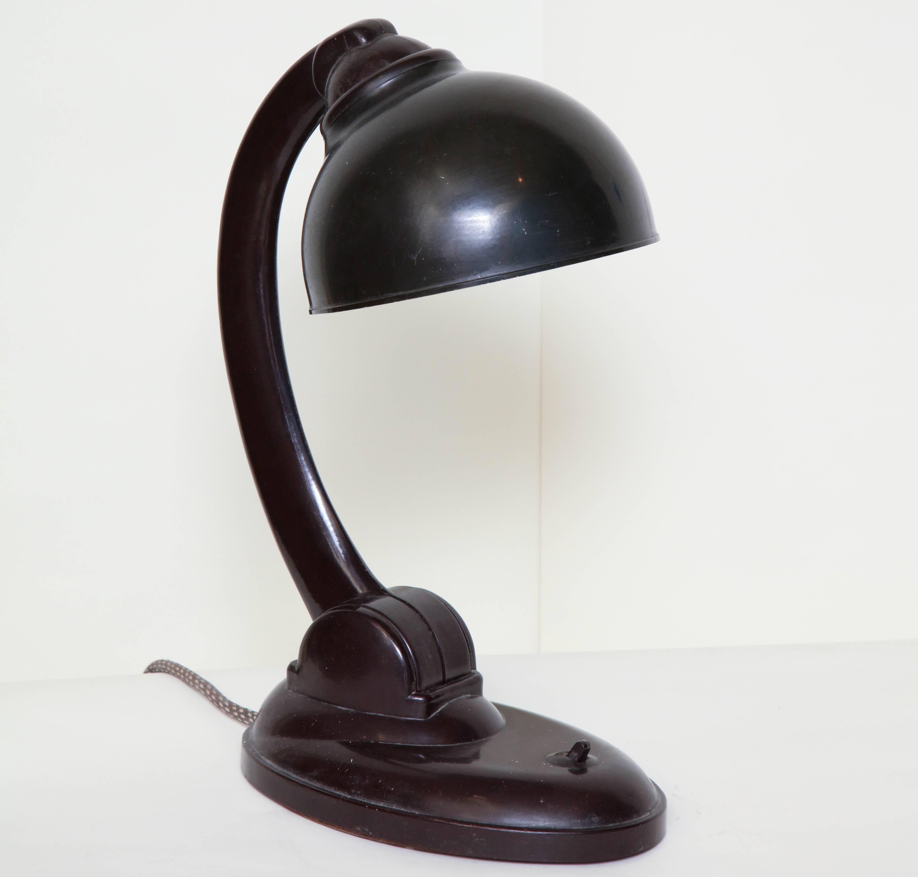 Christian Dell Table Lamp Bakelite Bauhaus, Germany, 1930s 3