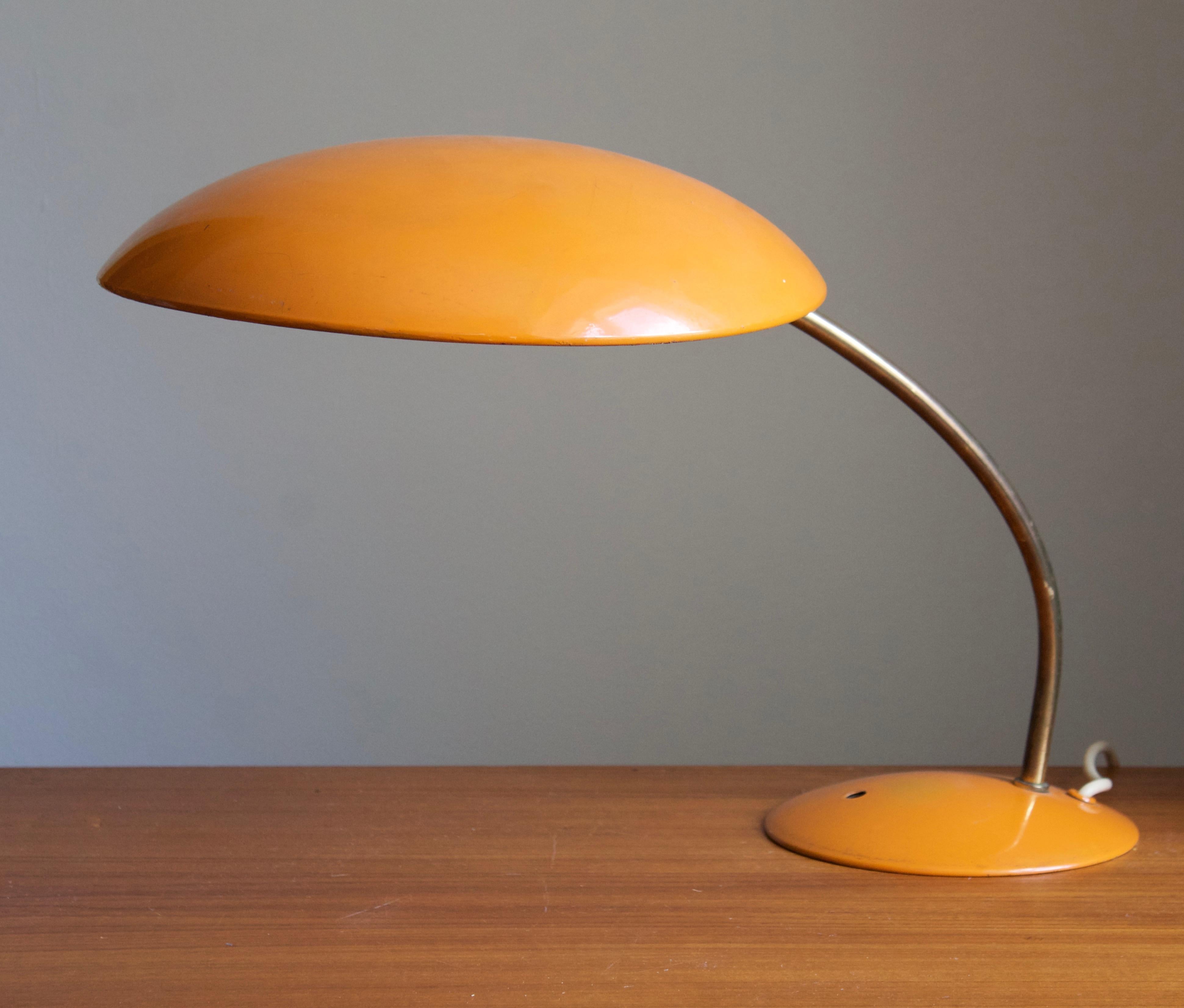 A table lamp, attributed to Christian Dell for Kaiser Idell. Produced in Germany, 1950s
