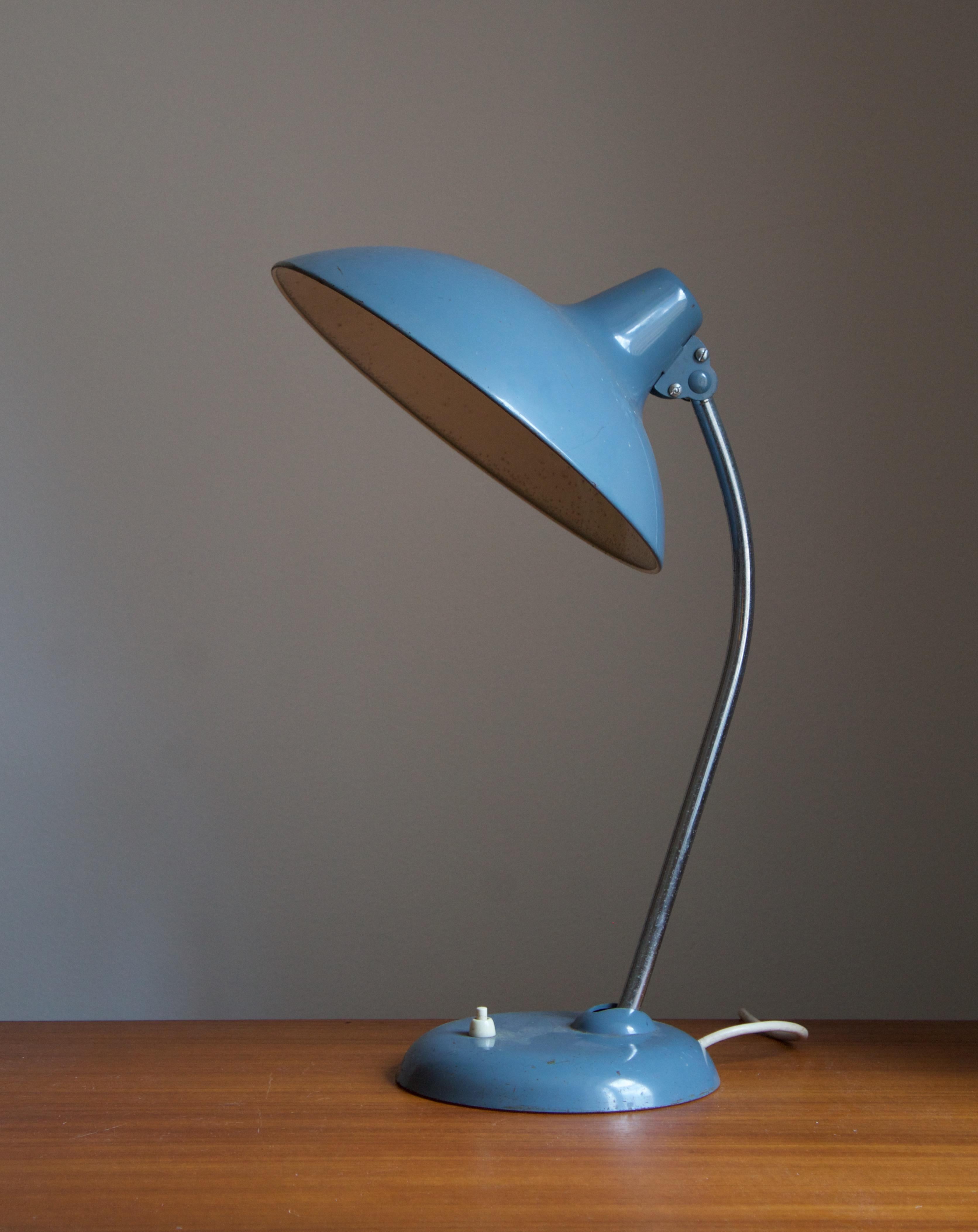 A table lamp, by Christian Dell for Kaiser Idell. Produced in Germany, 1960s.