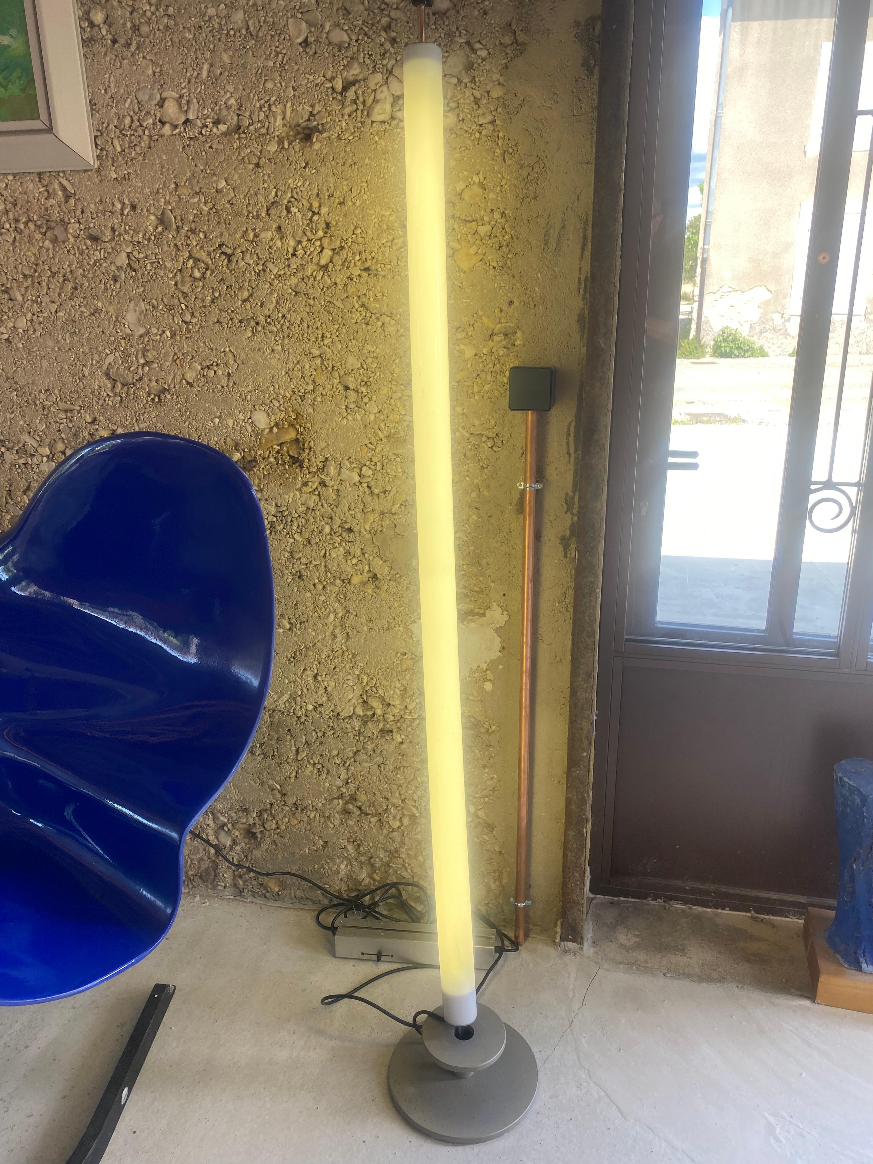 Christian Deuber, ‘Tube’ floor lamp. In Fair Condition For Sale In Saint ouen, FR