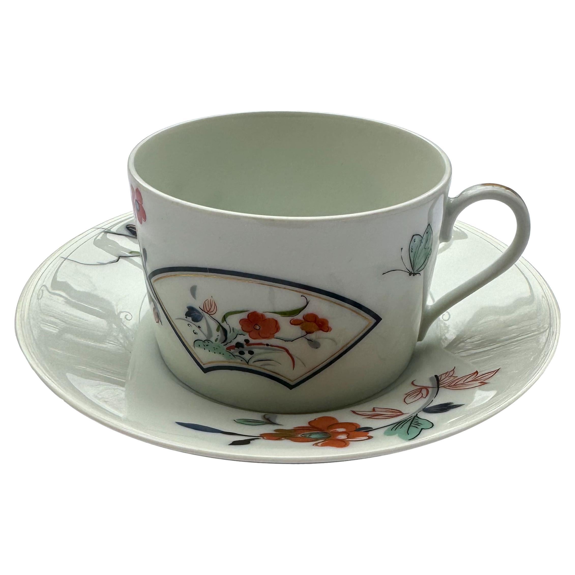 Christian Dior 10 Cups for Limoges–Unused Porcelain with Imari-Inspired Pattern For Sale