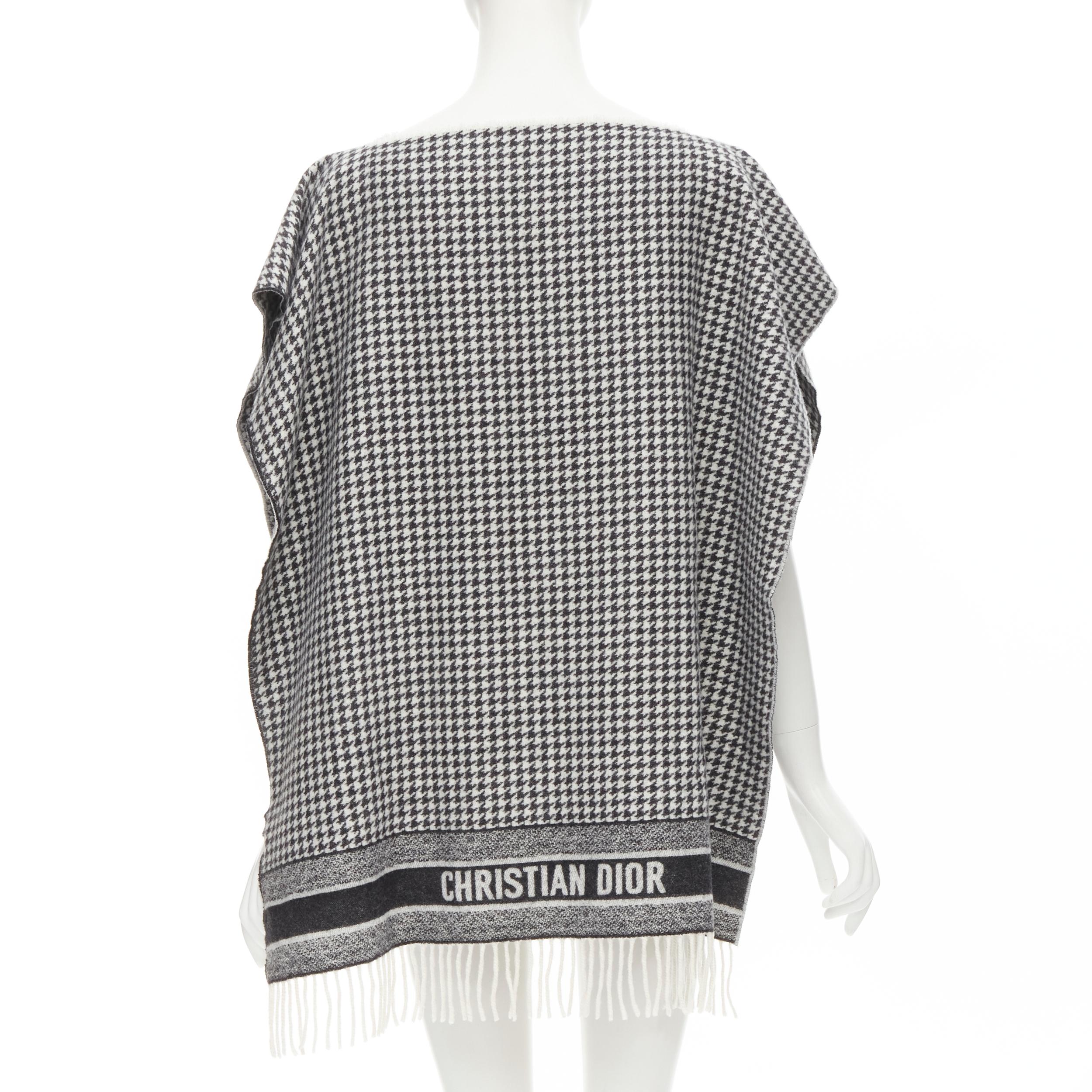 christian dior houndstooth scarf