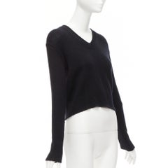 CHRISTIAN DIOR 100% cachemira J'adior Amor negro rojo jersey corto FR34 XS