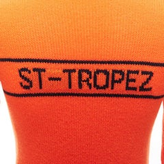 CHRISTIAN DIOR 100% cashmere orange star logo long sleeve button sweater FR